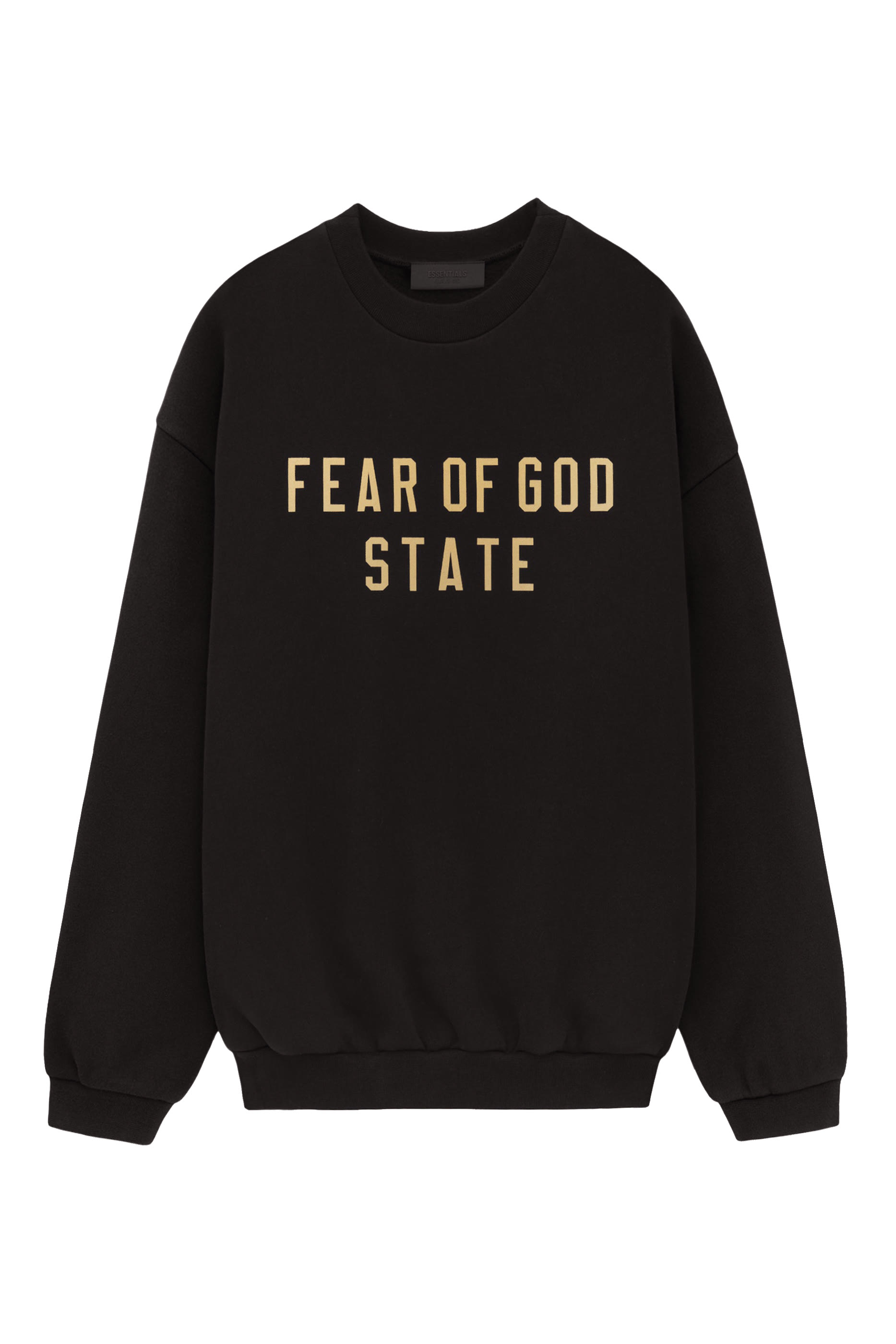 سويت شيرت بياقة ضيقة وشعار الماركة صوف