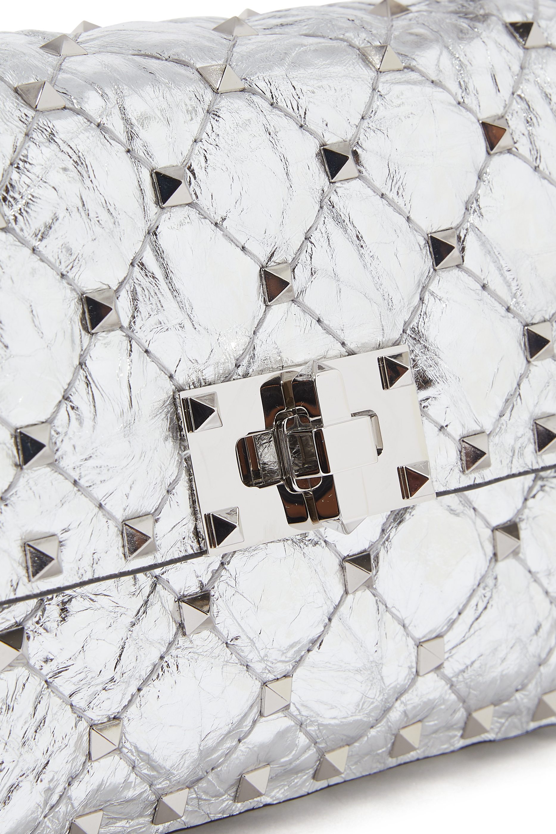 حقيبة كتف صغيرة بحلي هرمية