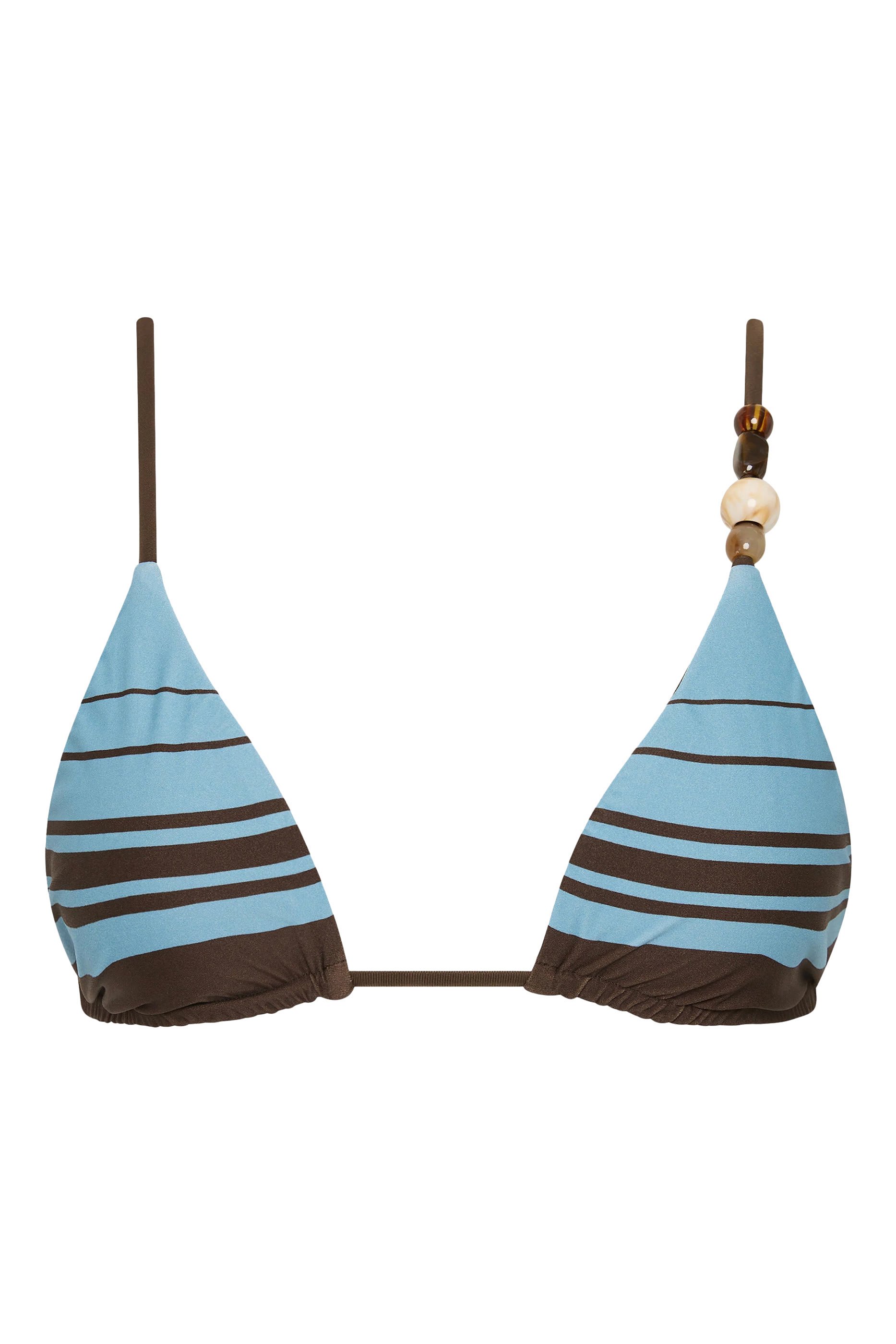 قطعة بيكيني علوية روجا بقوالب مثلثة ونقشة مخططة