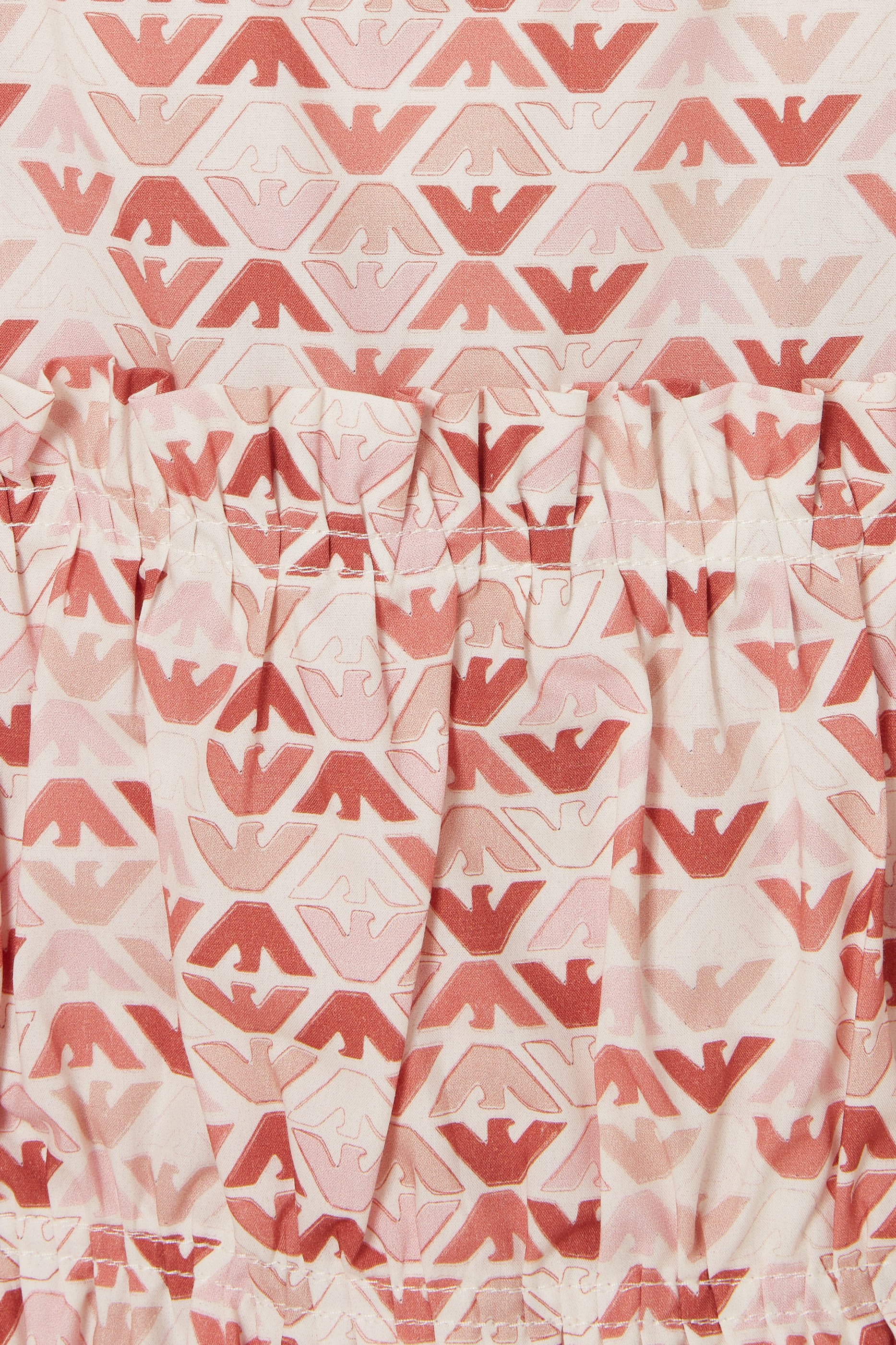 بلوزة بنقشة شعار الماركة قطن للأطفال