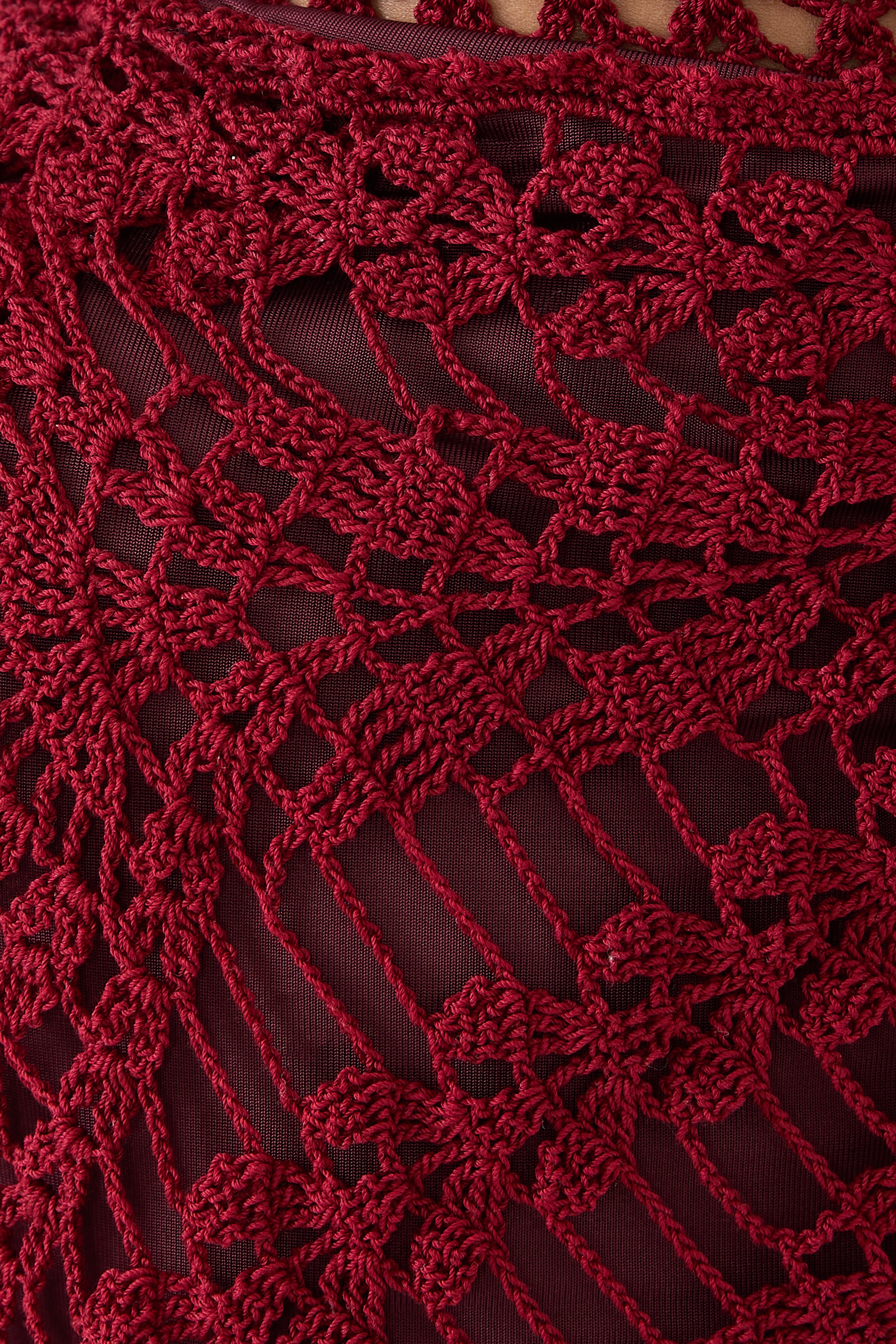 تنورة بتصميم مبطن عند الورك كروشيه