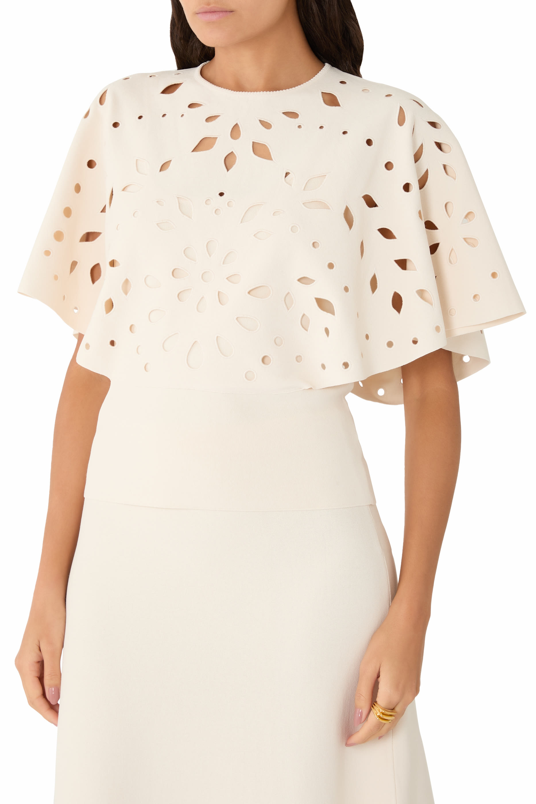 بلوزة جوزي منسوجة بأكمام كاب