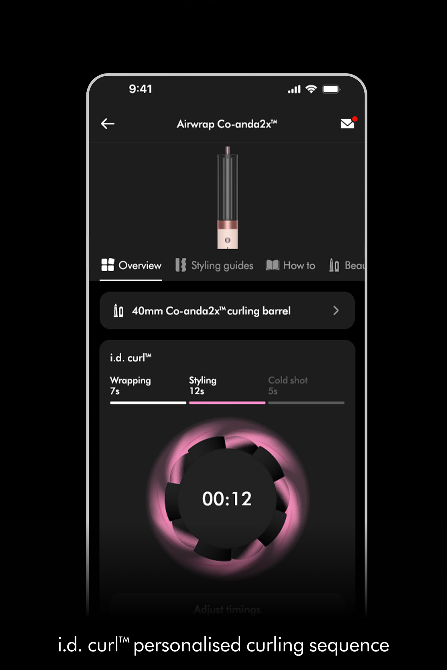 مجفف ومصفف شعر اير راب جديد متعدد الاستخدامات بتقنية كواندا 2x للشعر المستقيم والمموج