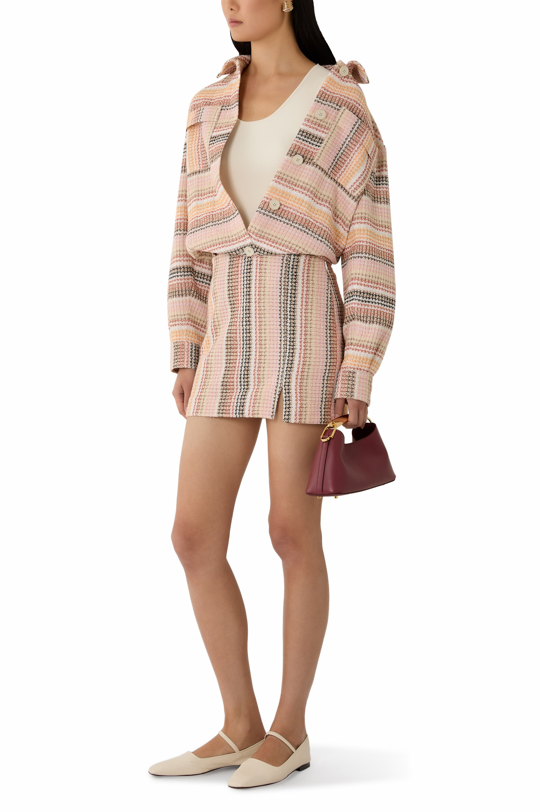 جاكيت بتصميم قميص كابردوني مزيج قطن