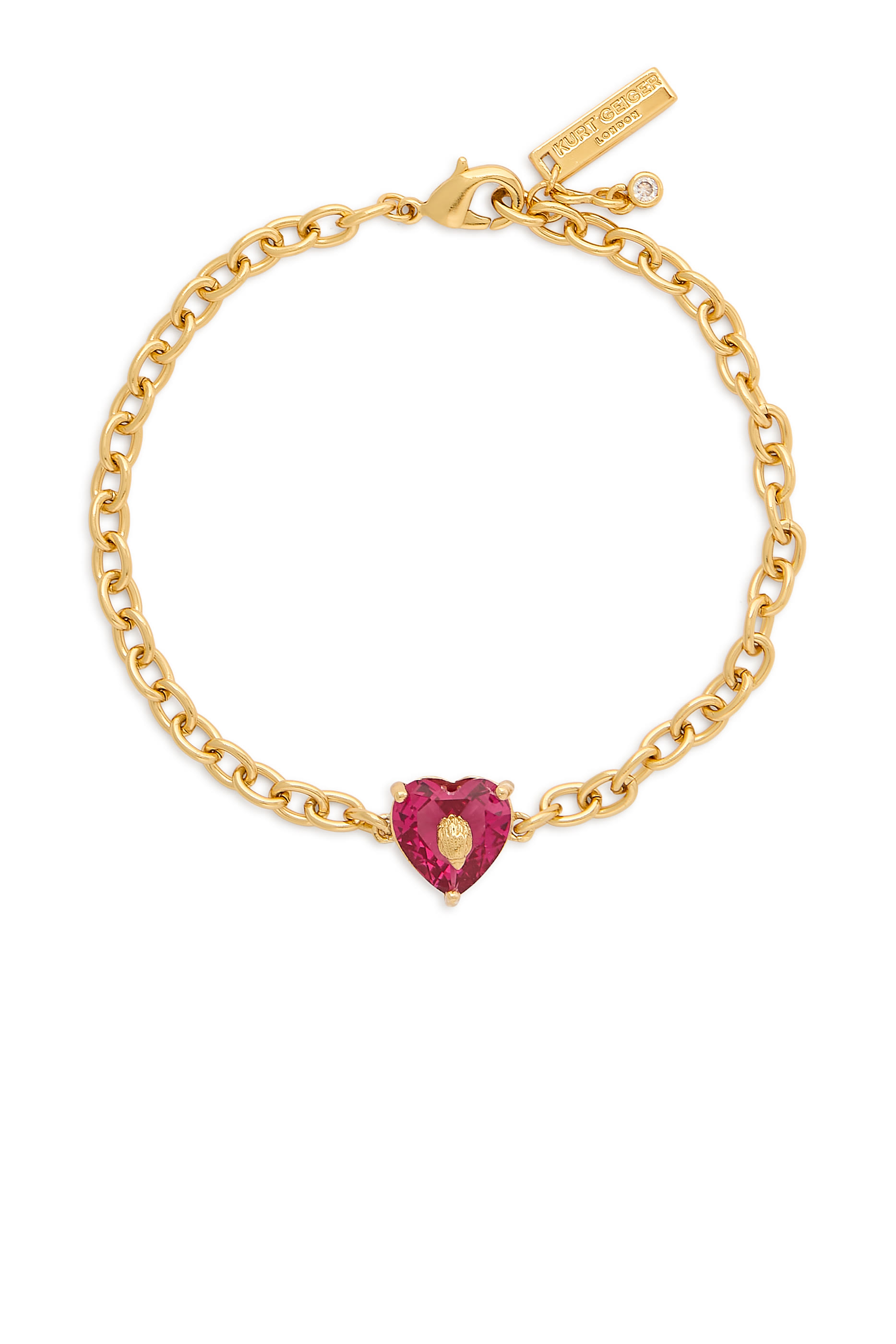 سوار بحلية بتصميم قلب مرصعة بالكريستال