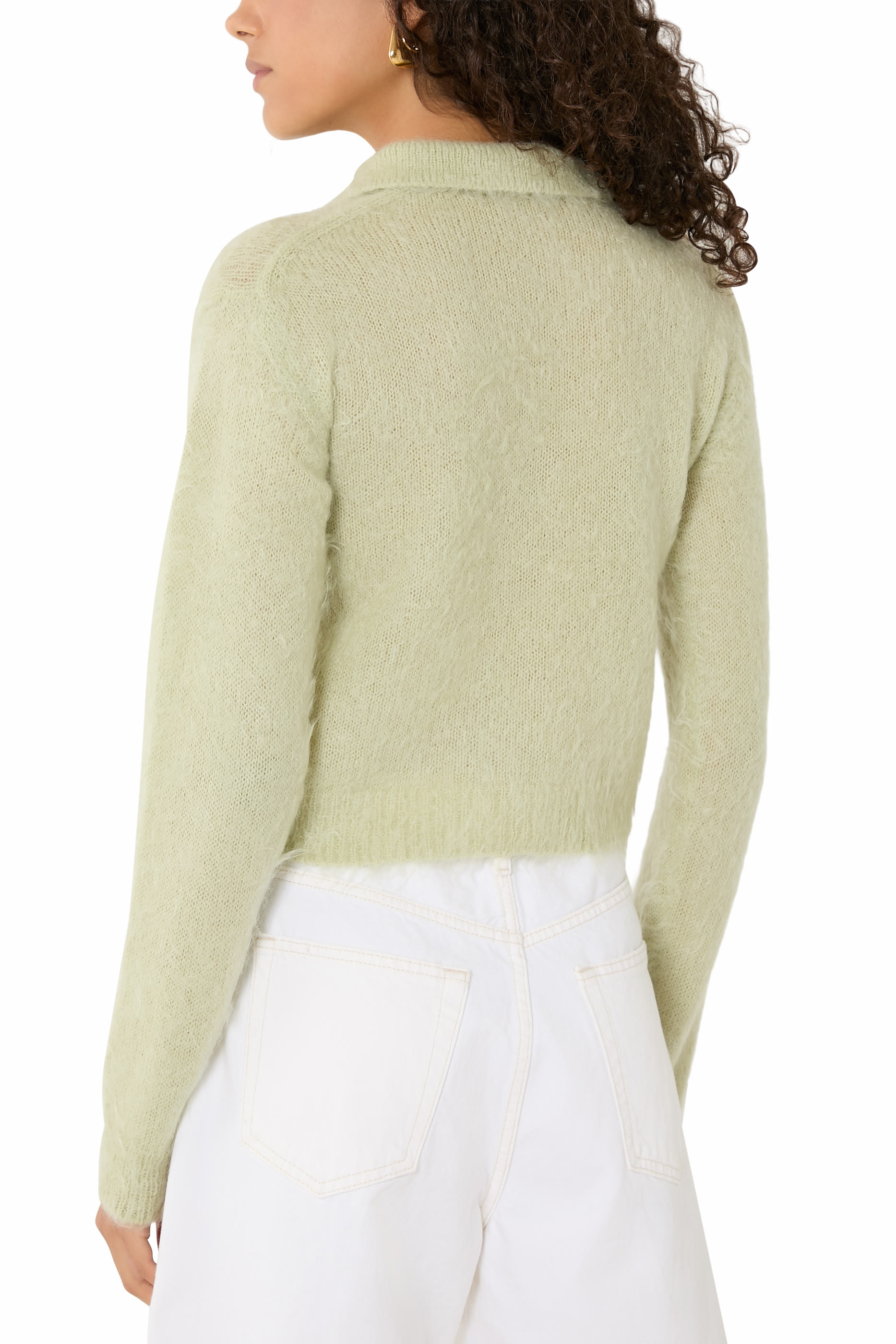 قميص بولو منسوج صوف موهير فائق النعومة