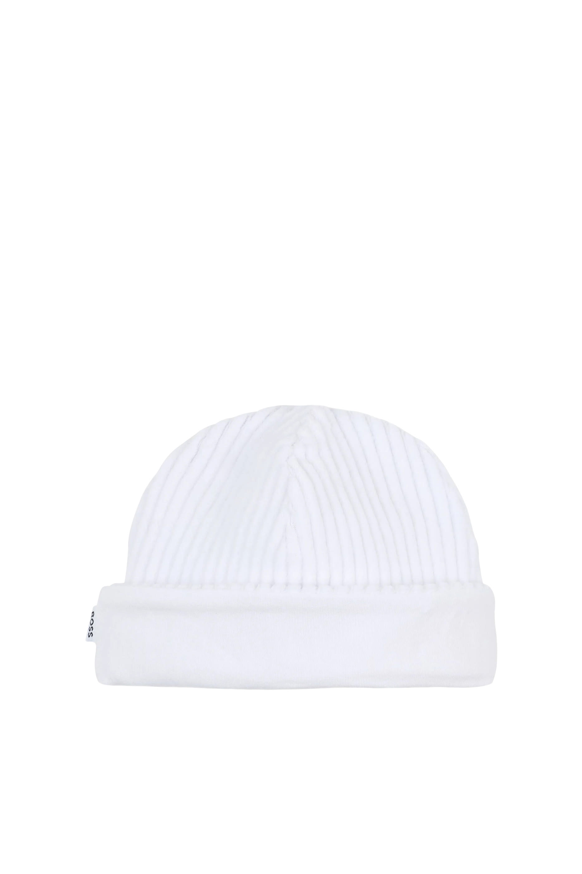 طقم هدايا بيجامة مزينة برقعة شعار الماركة وقبعة للأطفال