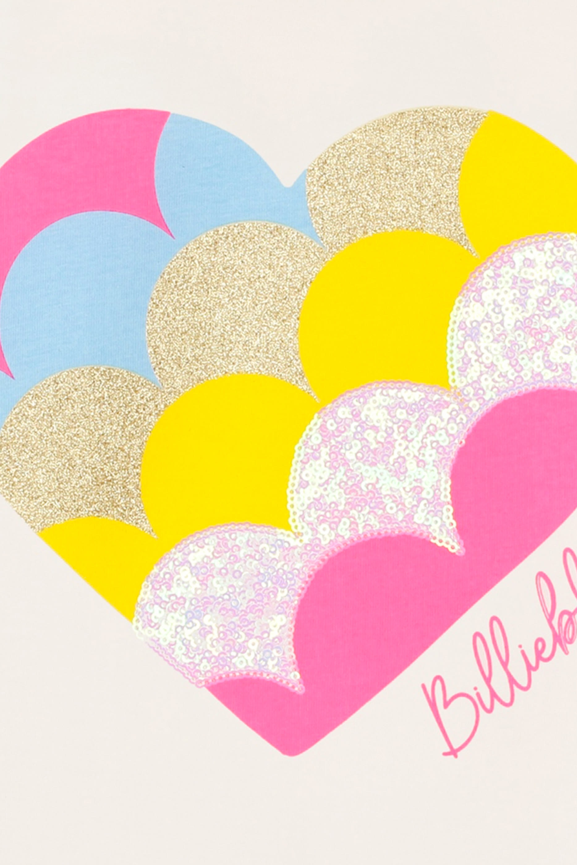 تيشيرت بنقشة قلب وشعار الماركة للأطفال