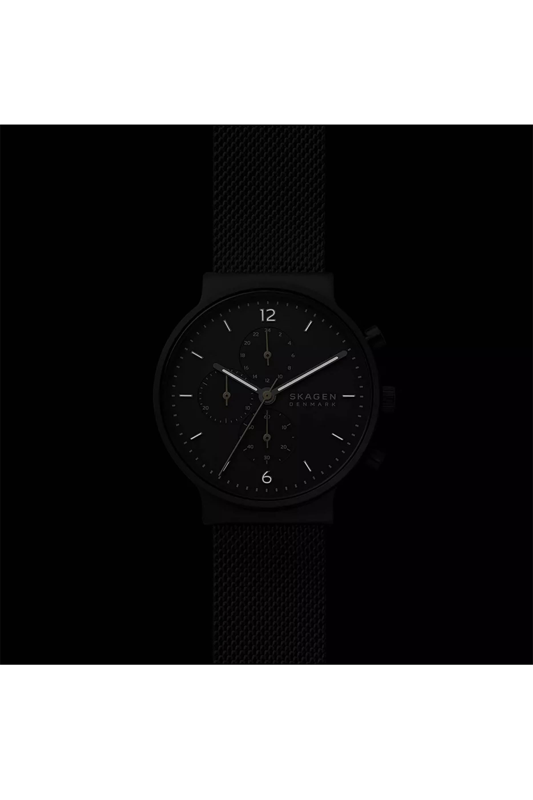 ساعة أنشر كرونوغراف بسوار شبكي ستانلس ستيل