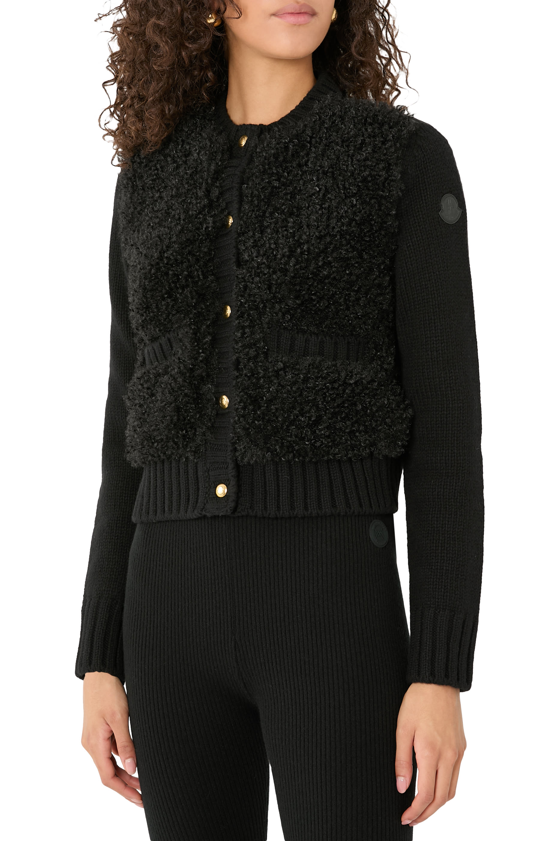 كارديغان بتصميم مبطن صوف وقماش تيدي 