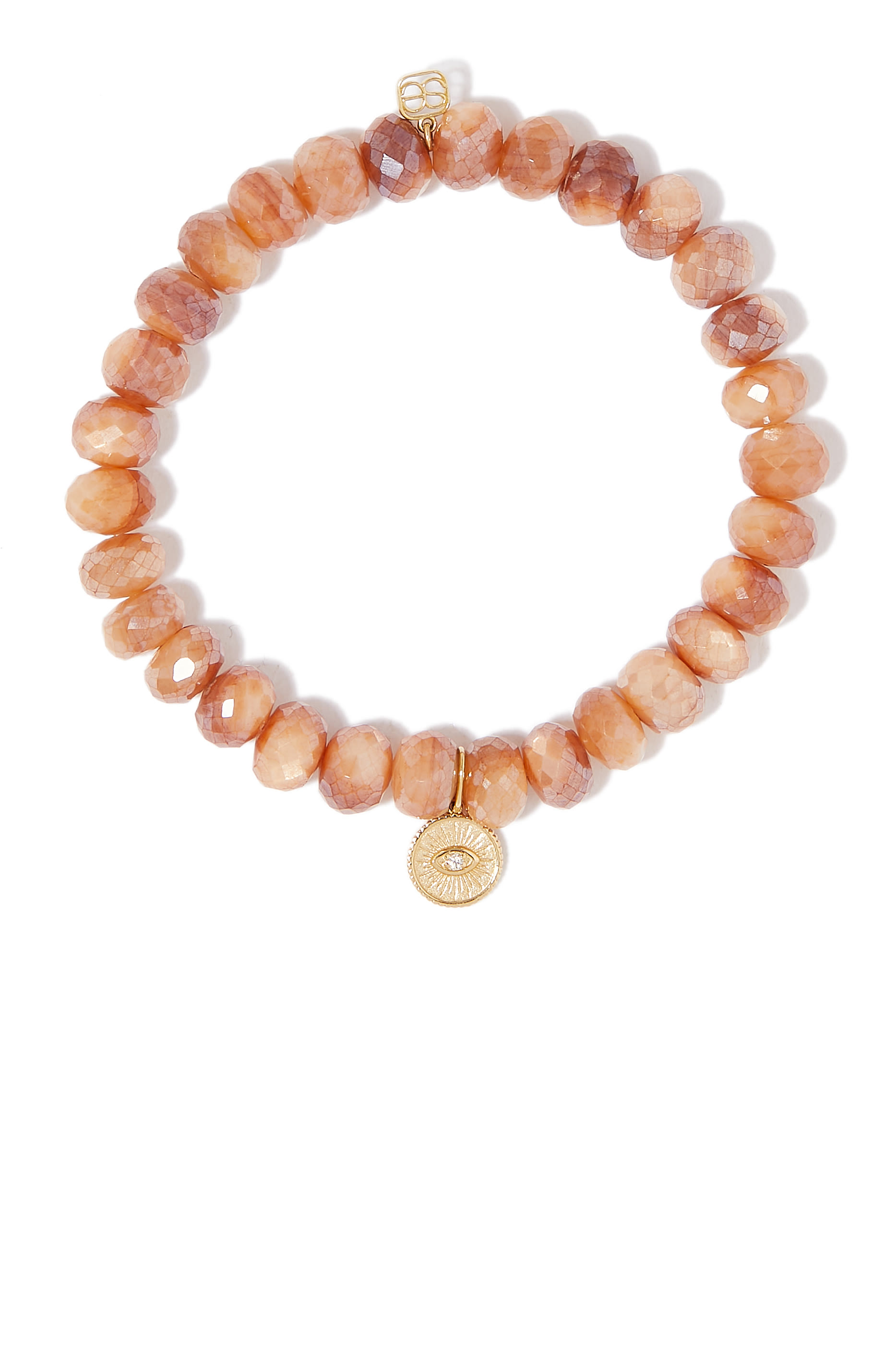 سوار بخرز محلية عين الماركيز مرصع بماس، ذهب أصفر عيار 14