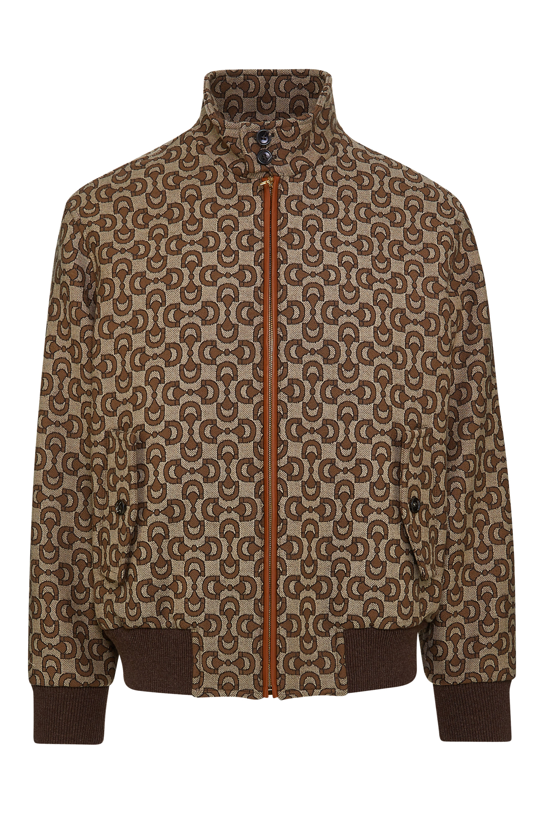 جاكيت قنب بنقشة شعار الماركة متداخل