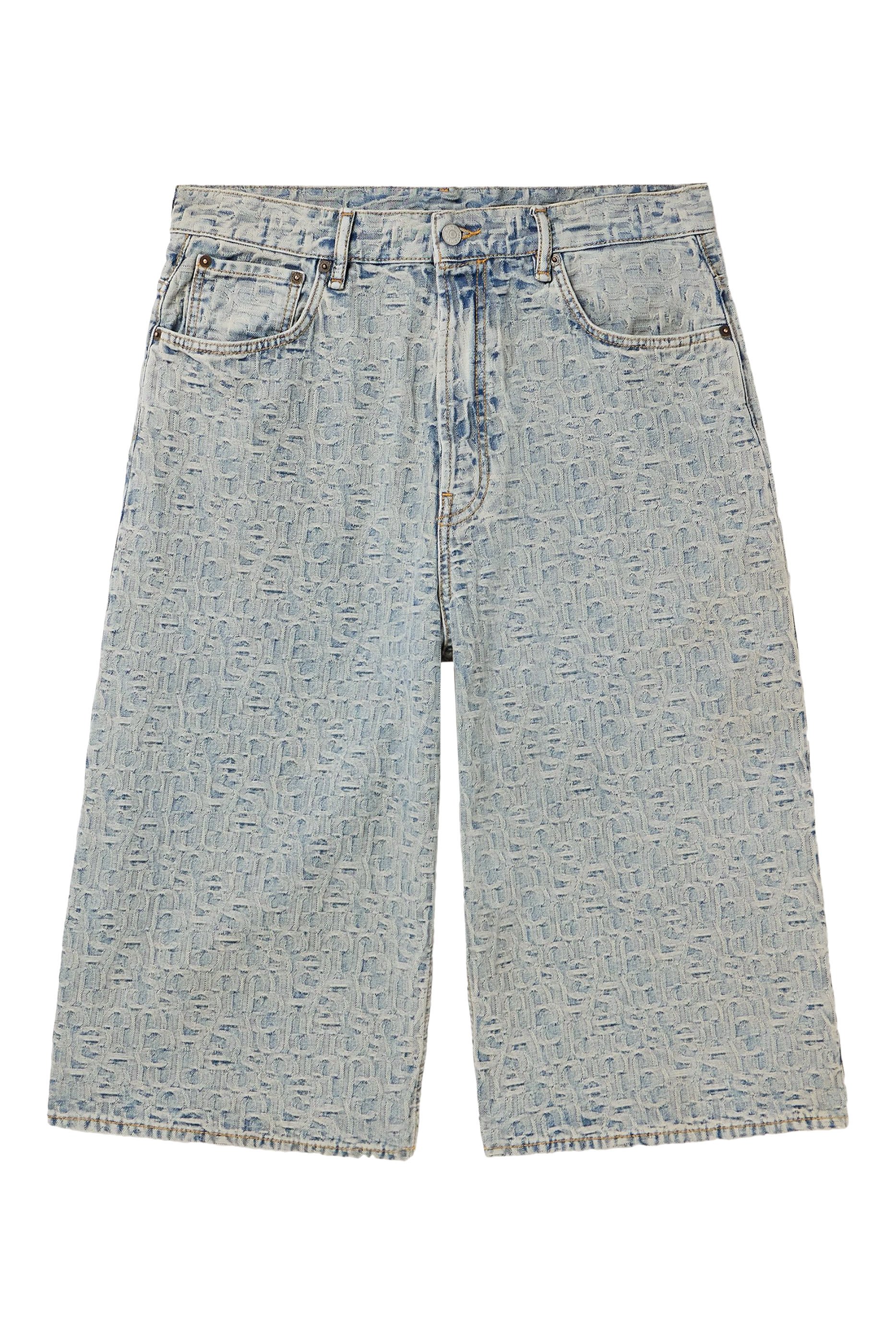 شورت دنيم بحروف الماركة