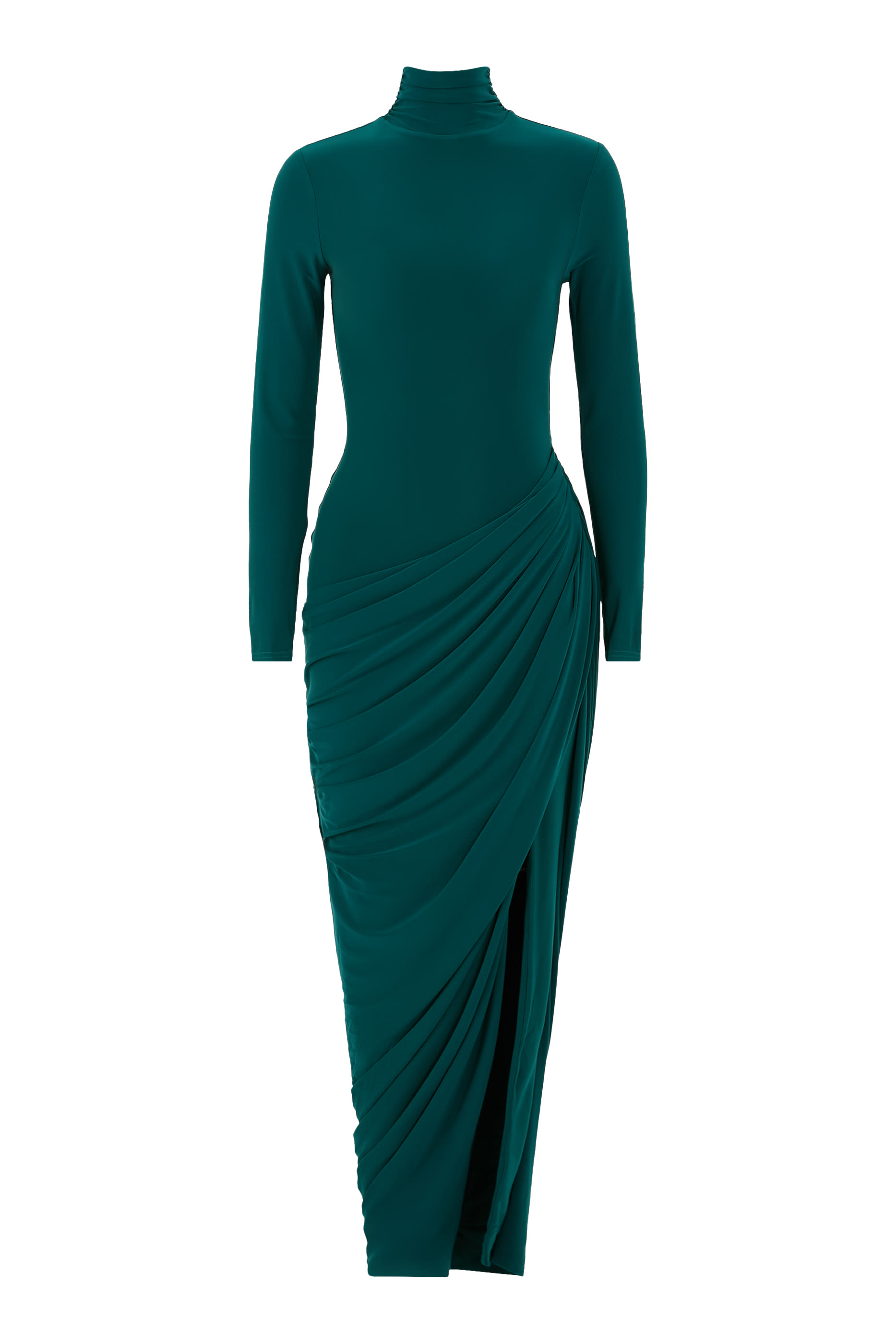 فستان بيتسي طويل بياقة عالية