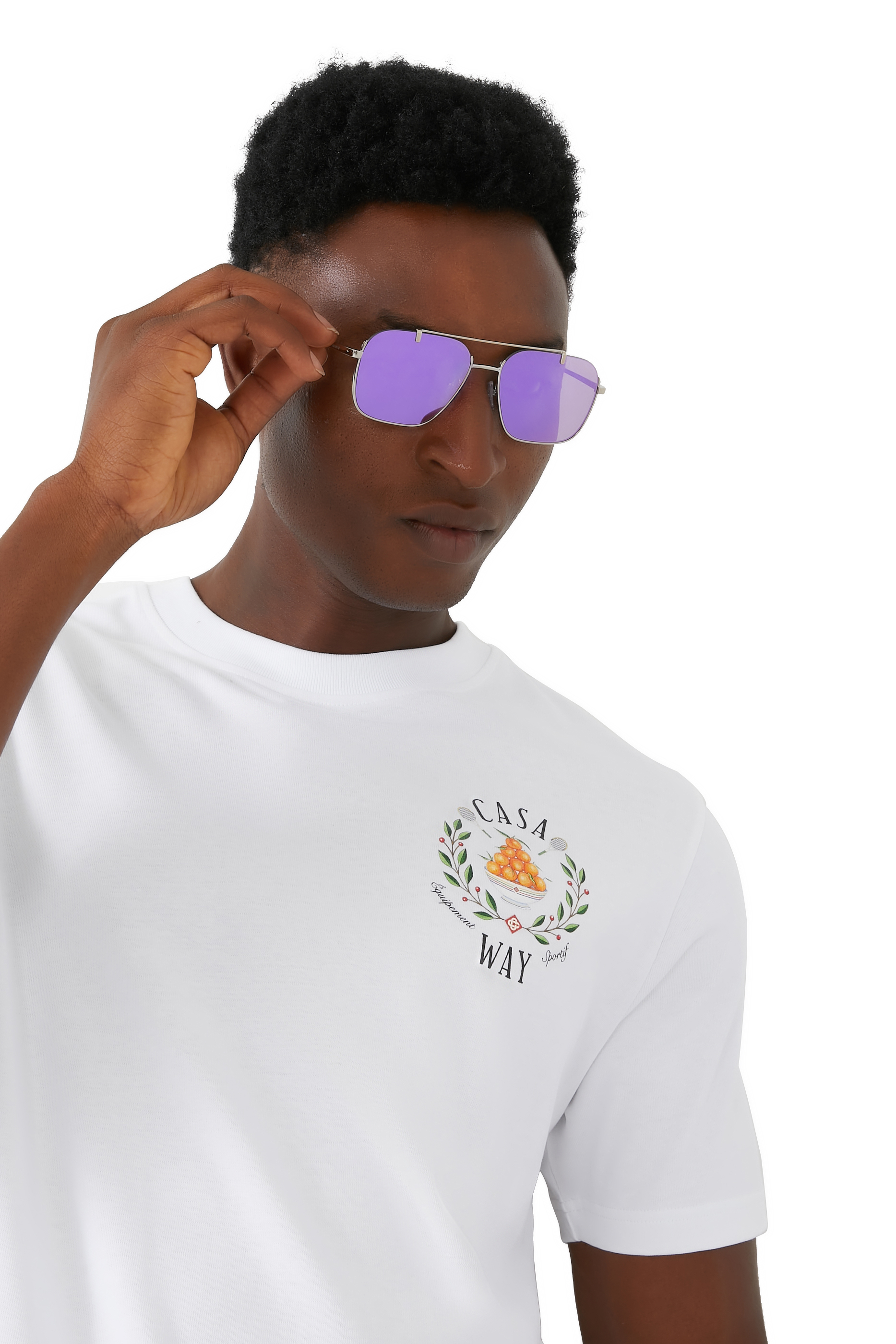 نظارة شمسية بإطار معدني مستطيل