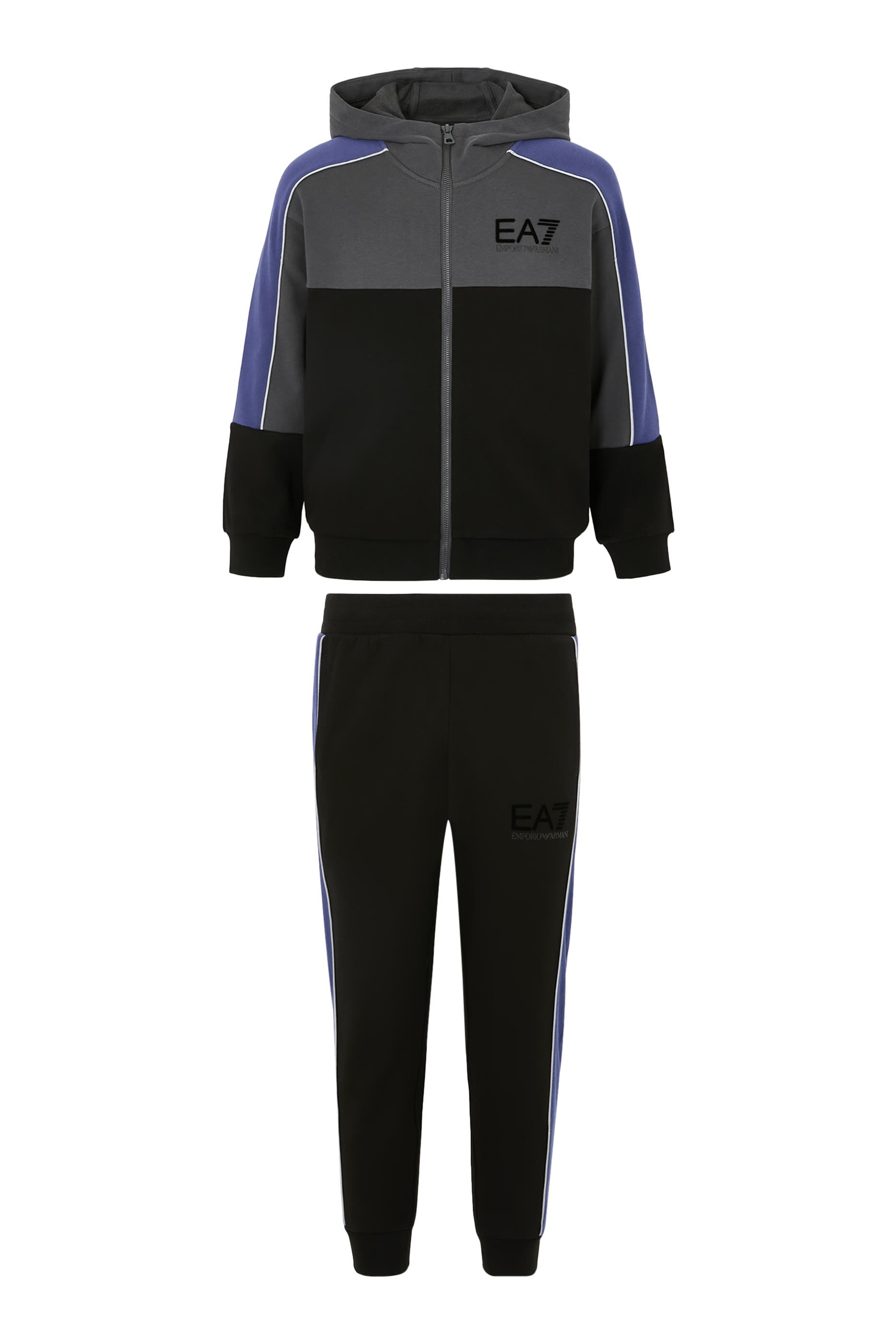 Kids EA7 Tracksuit Set Zip Hoodie + Cuff Bottoms