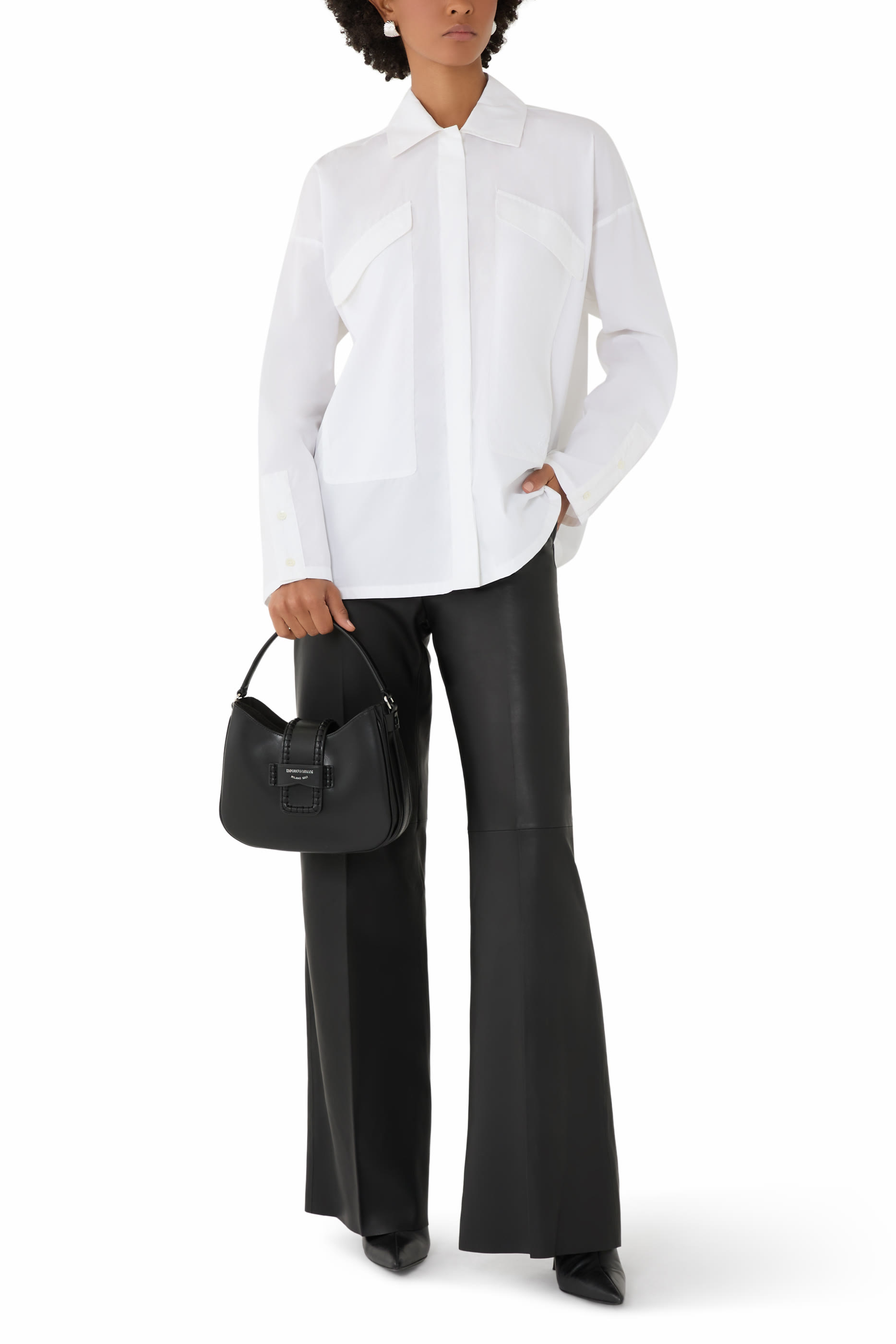 Front-Pocket Button-Up Shirt