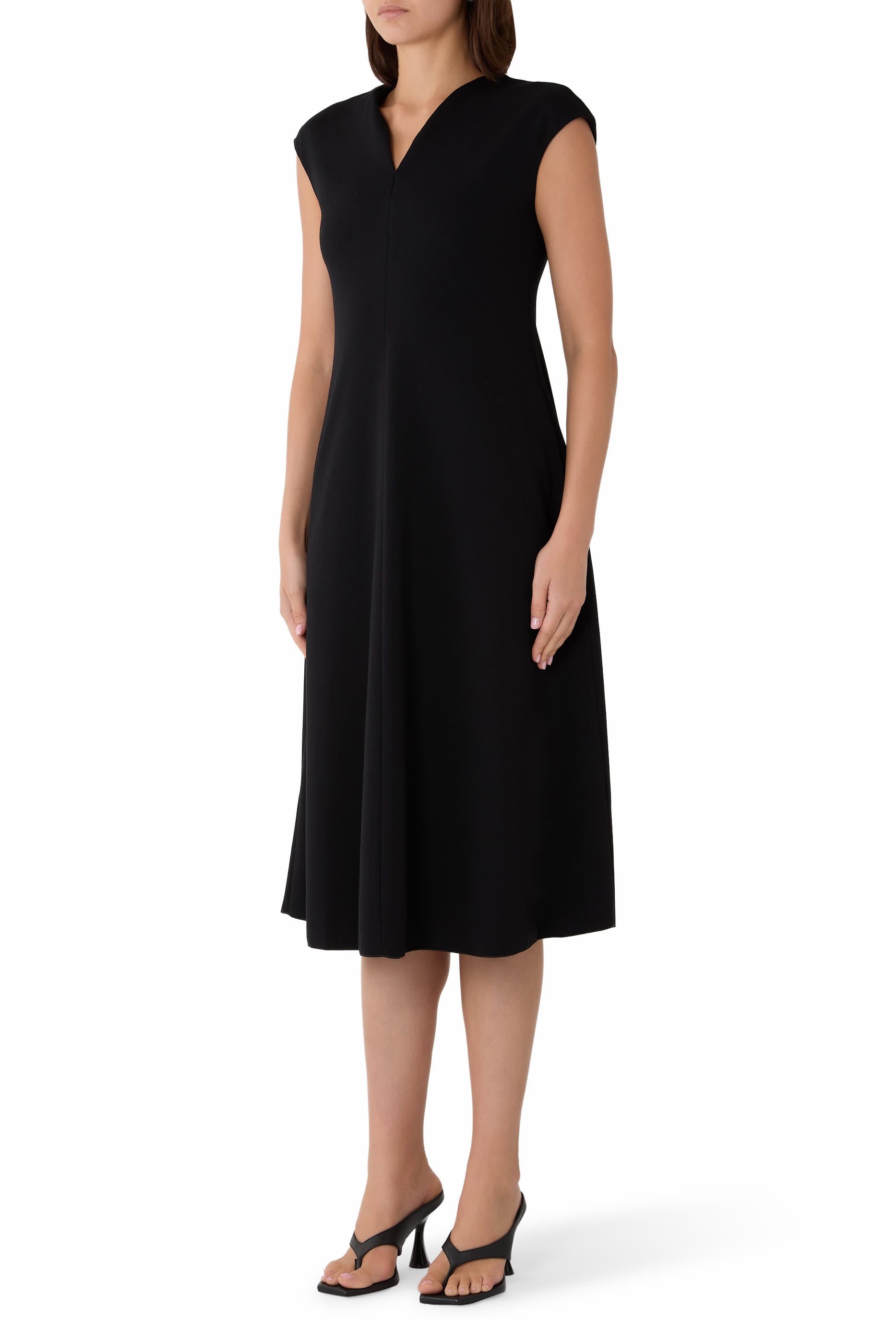V-Neck Sleeveless A-Line Dress