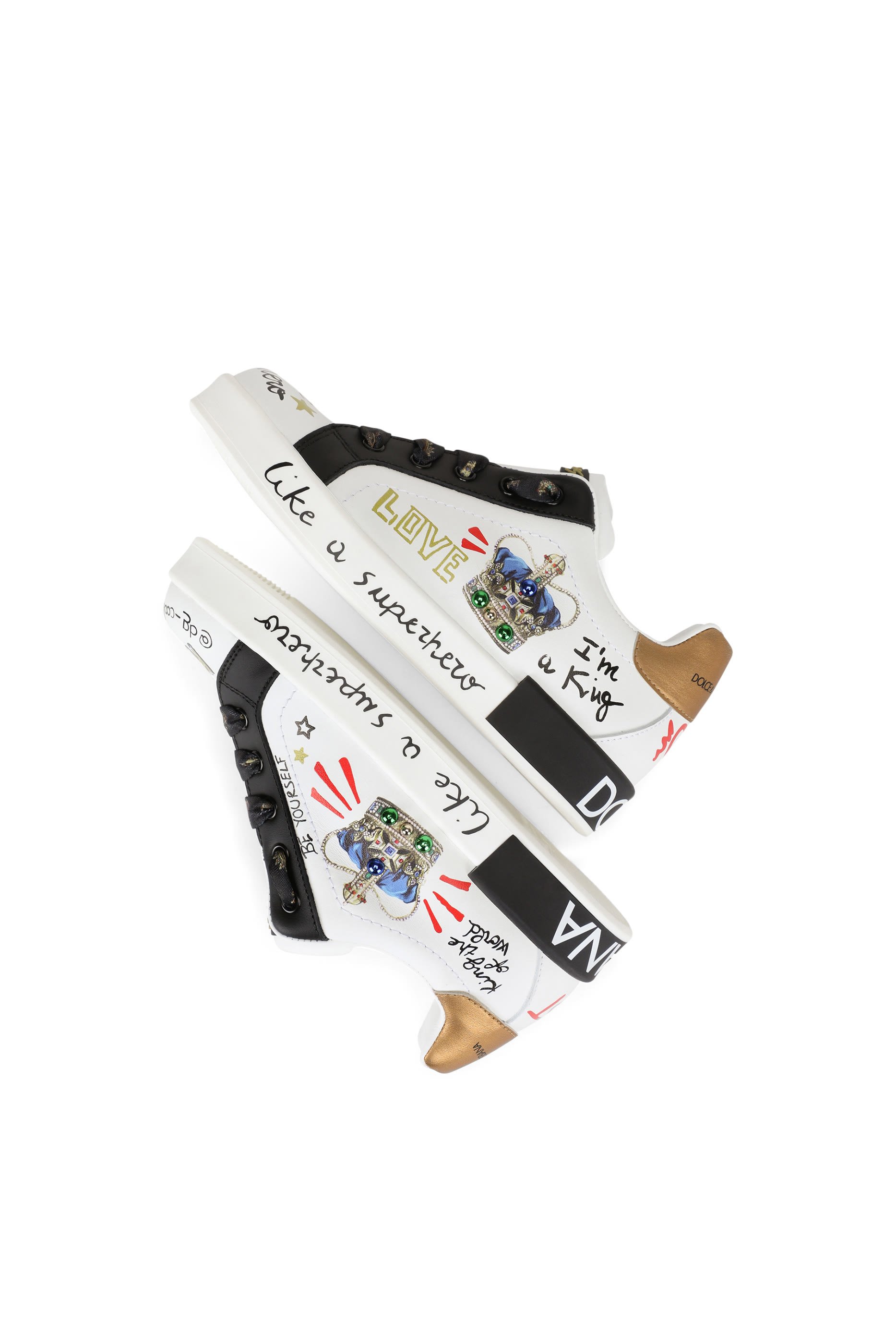 سنيكرز بورتوفينو كينج بعار الماركة جلد عجل للأطفال