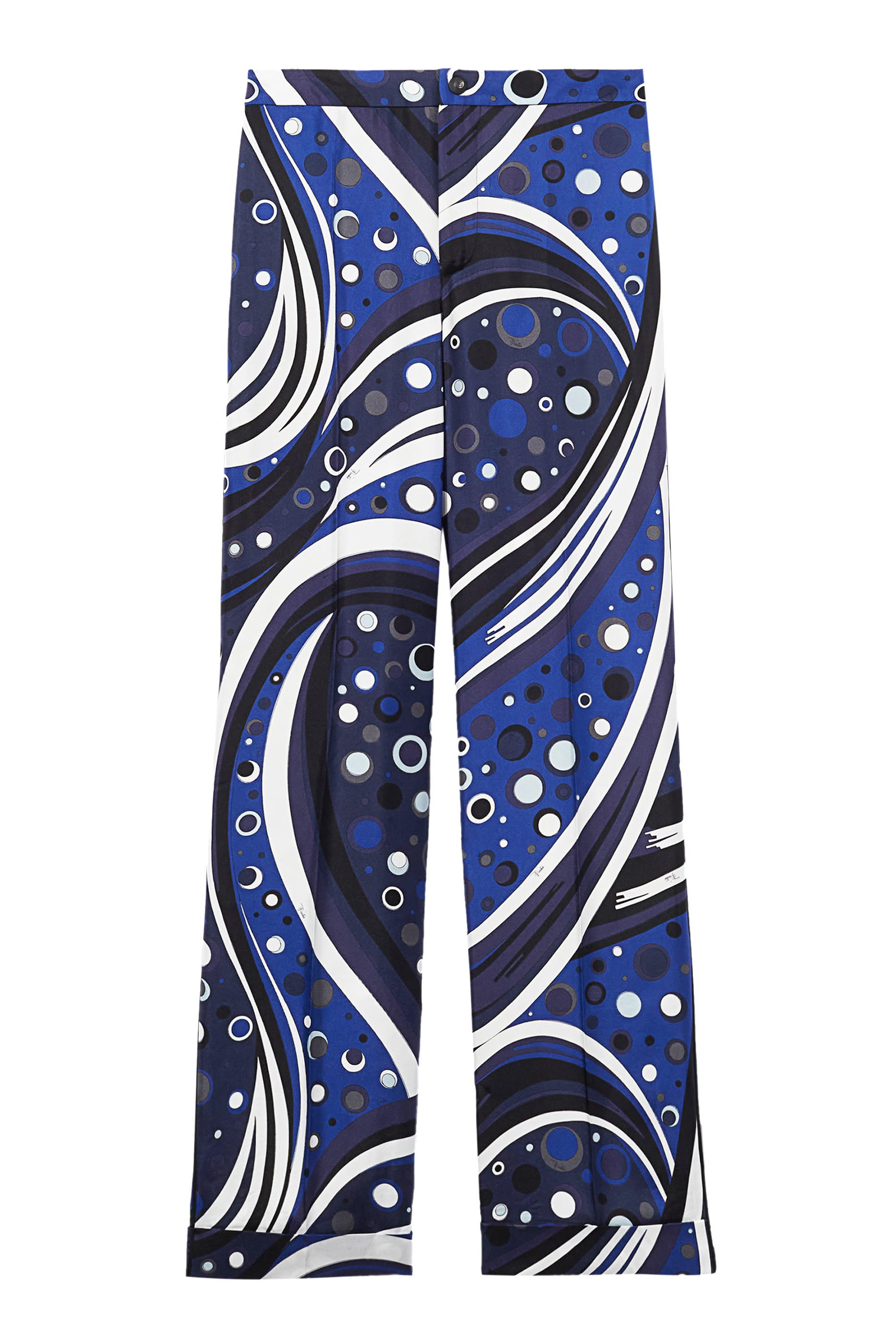 بنطال بطبعة فونتان حرير تويل