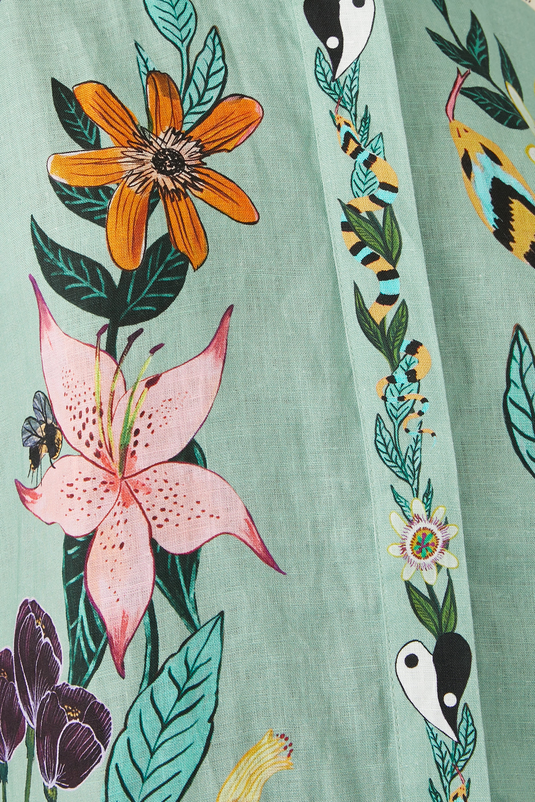 قميص ميغان بقصة واسعة كتان