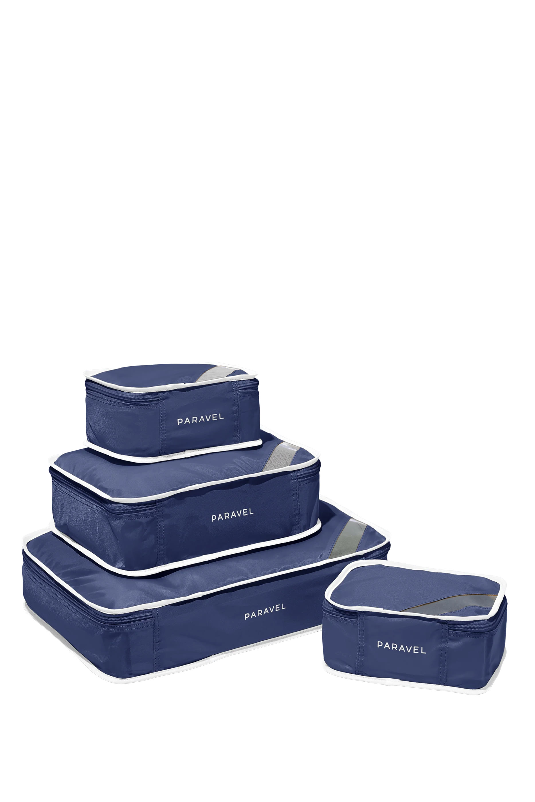 طقم 4 حقائب تخزين بتصميم مكعب