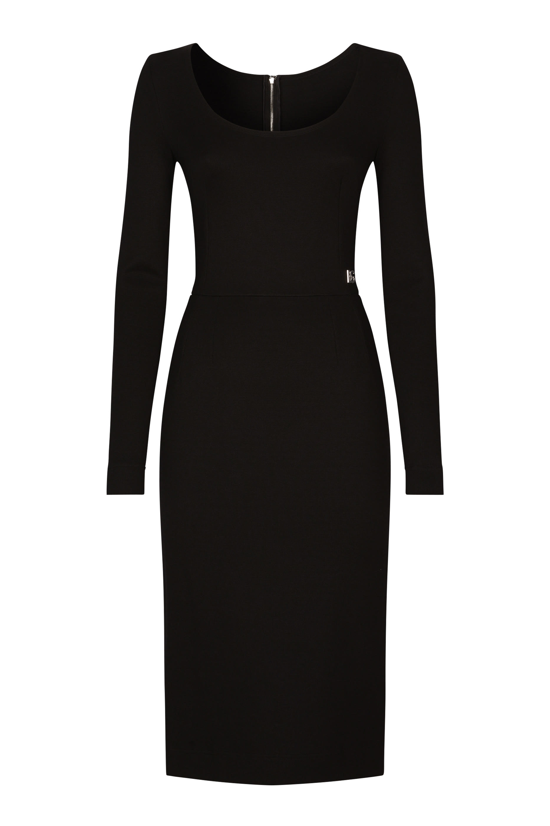 فستان ميلانو متوسط الطول بلا أكمام قماش مضلع