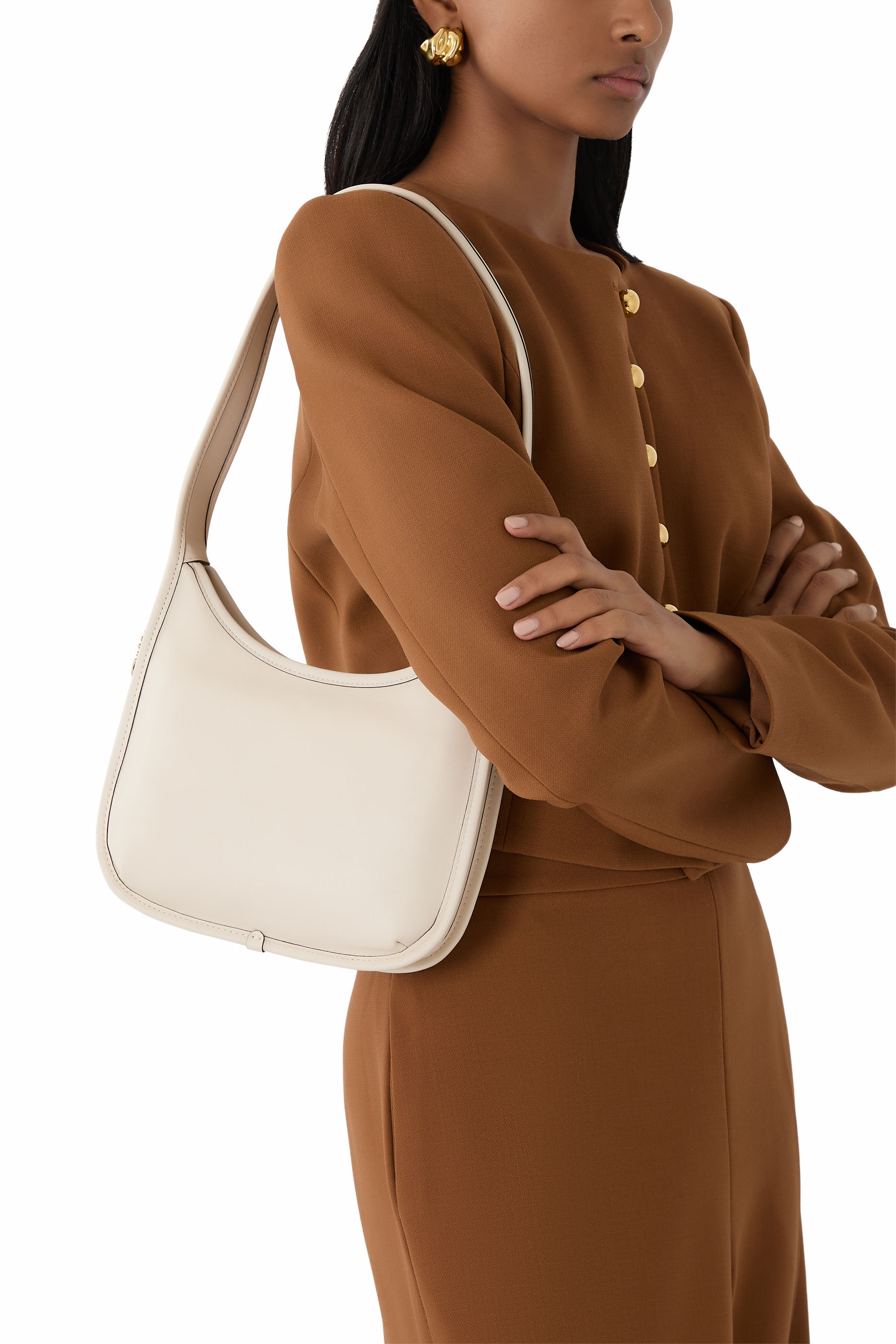 حقيبة بتصميم مقوس بسحاب