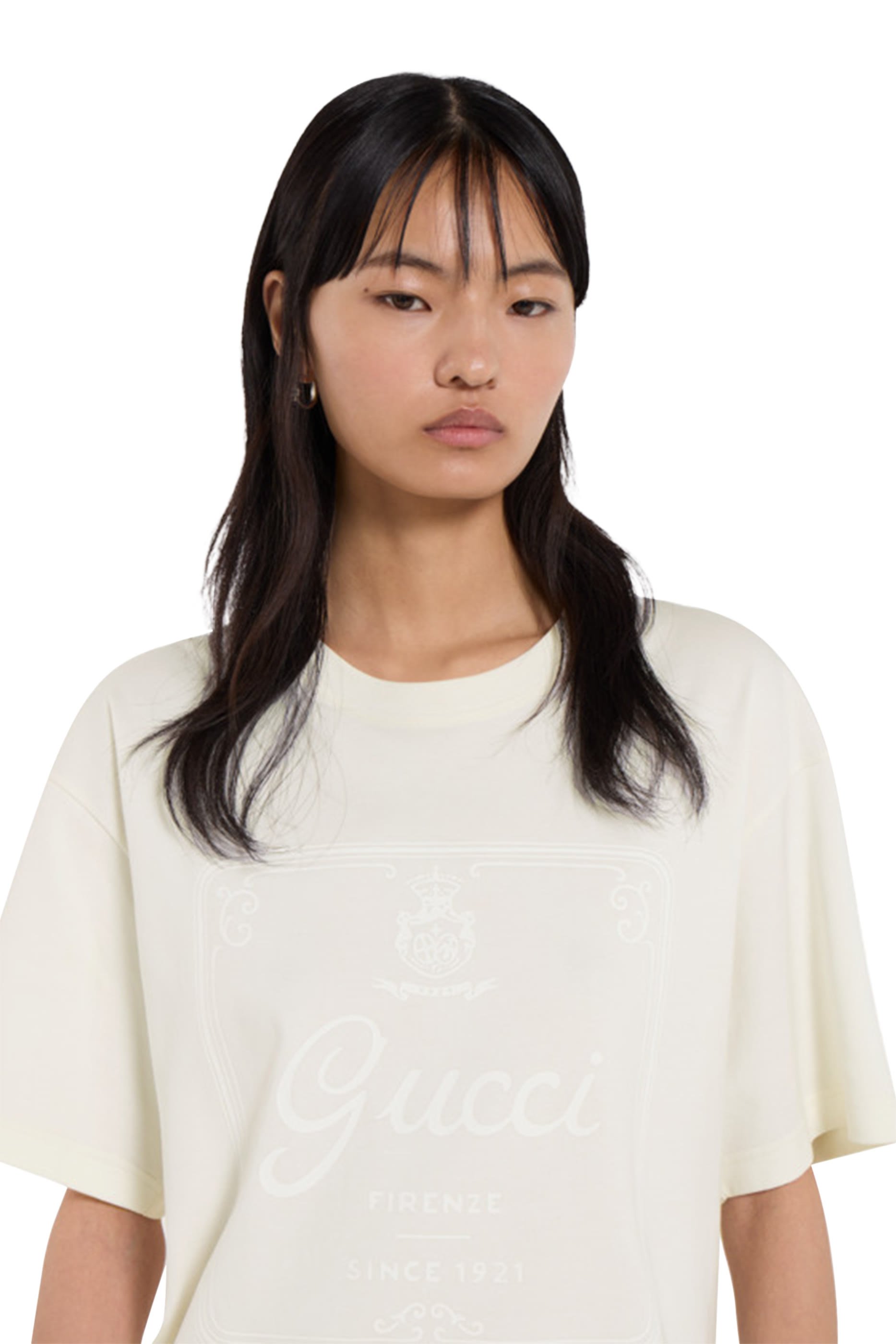 تيشيرت مزين بطبعة قطن جيرسيه ناعم