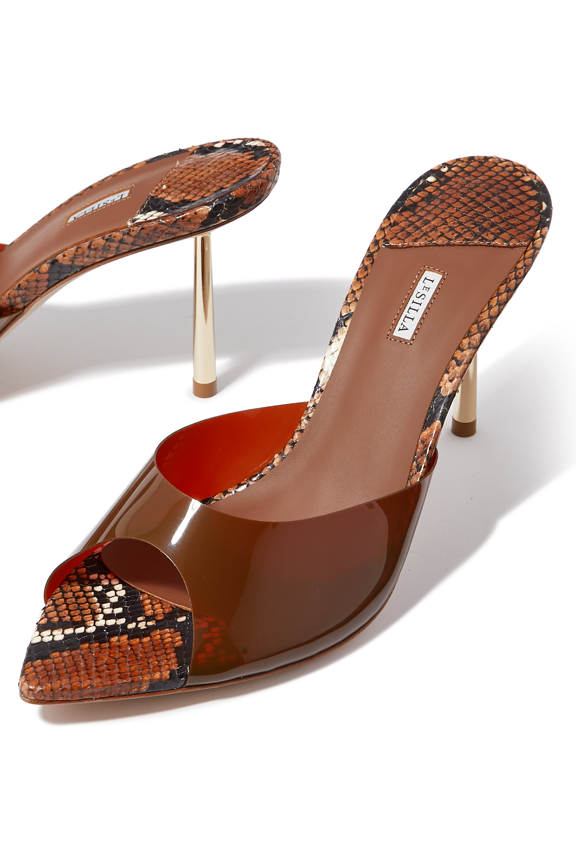 حذاء شفاف 80 مفتوح من الخلف بمقدمة مفتوحة