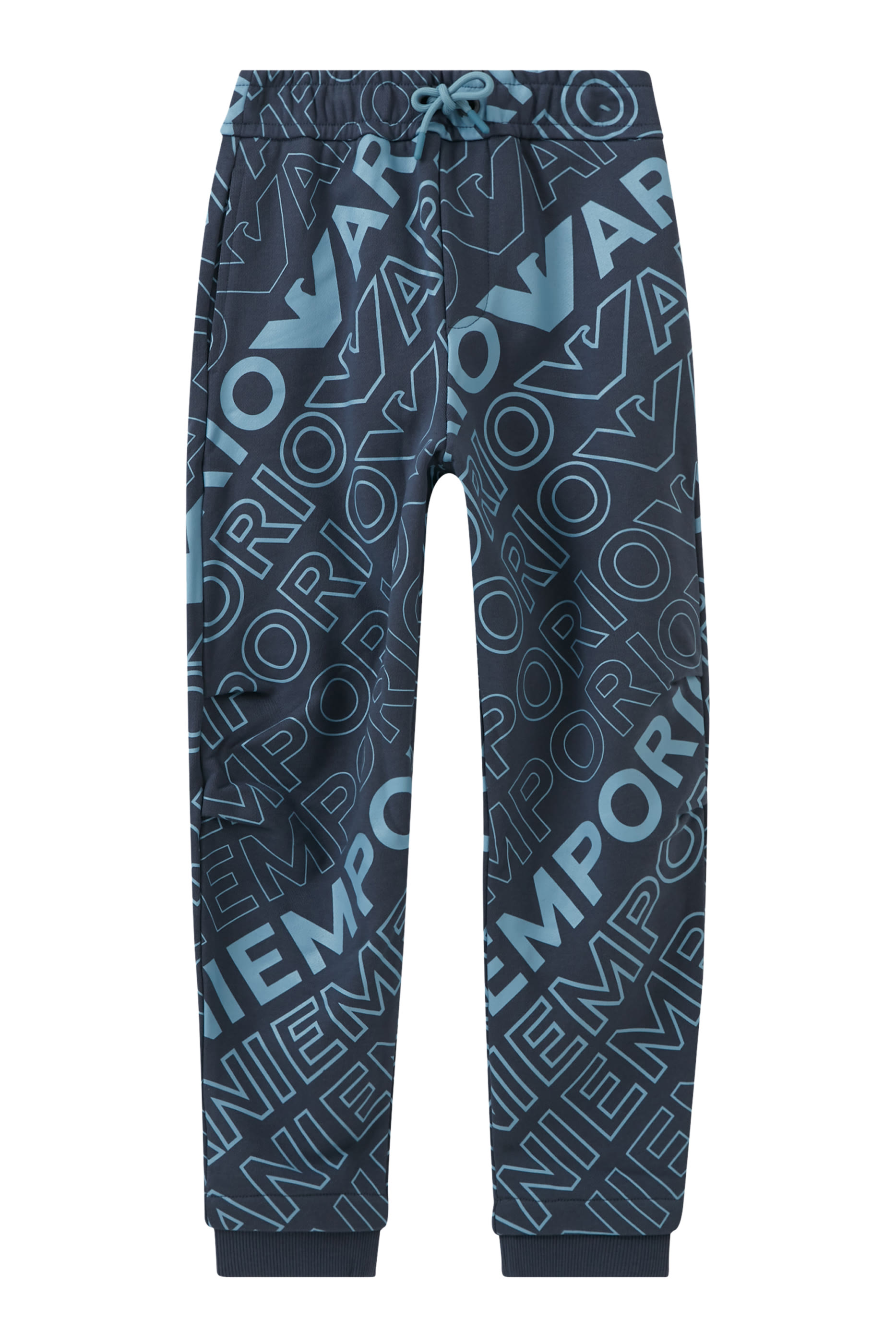 بنطال رياضي برباط تضييق وشعار الماركة للأطفال