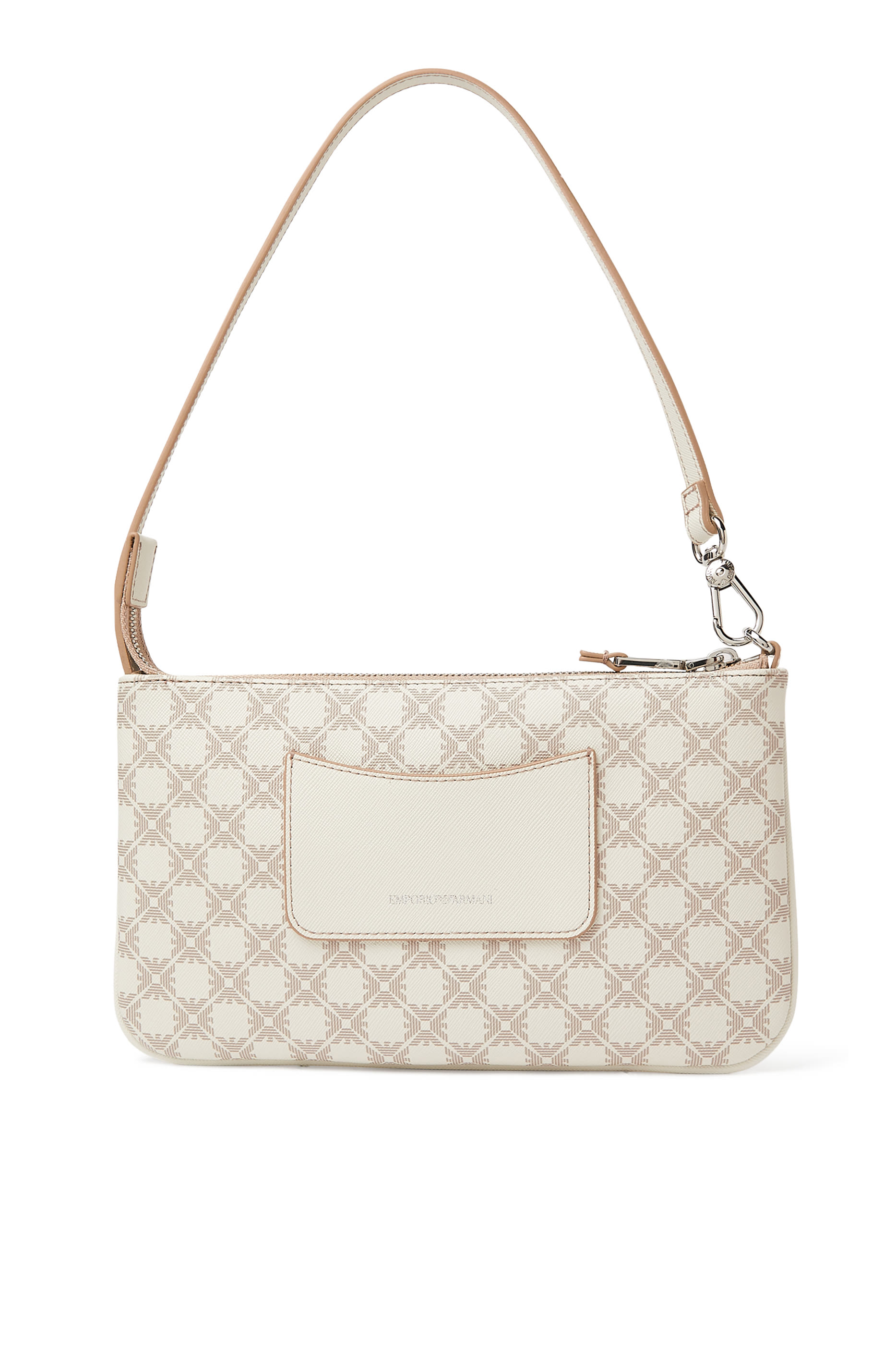 حقيبة كتف مزينة بحروف شعار الماركة بحجم صغير