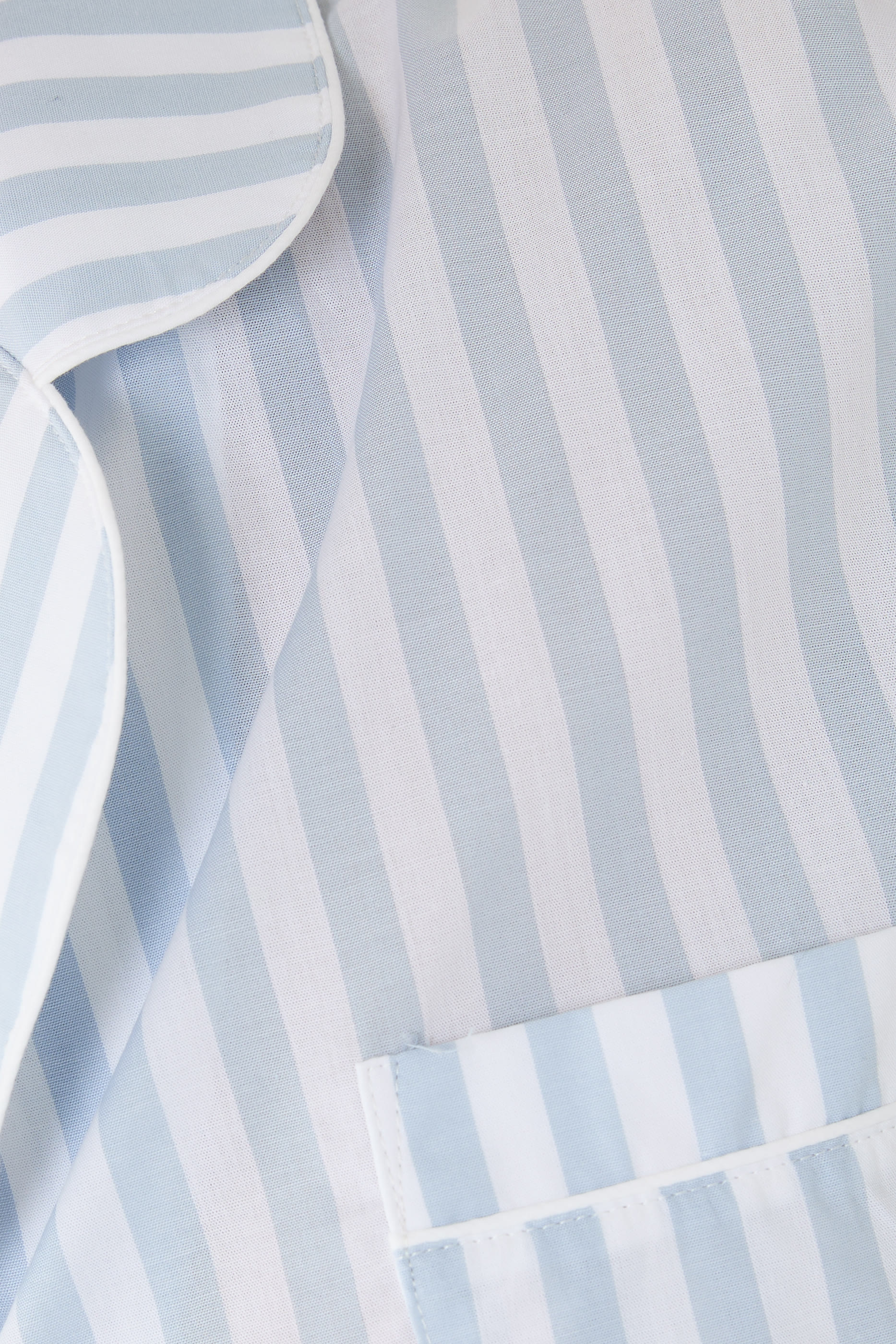 طقم بيجامة مخطط قطن بوبلين عضوي