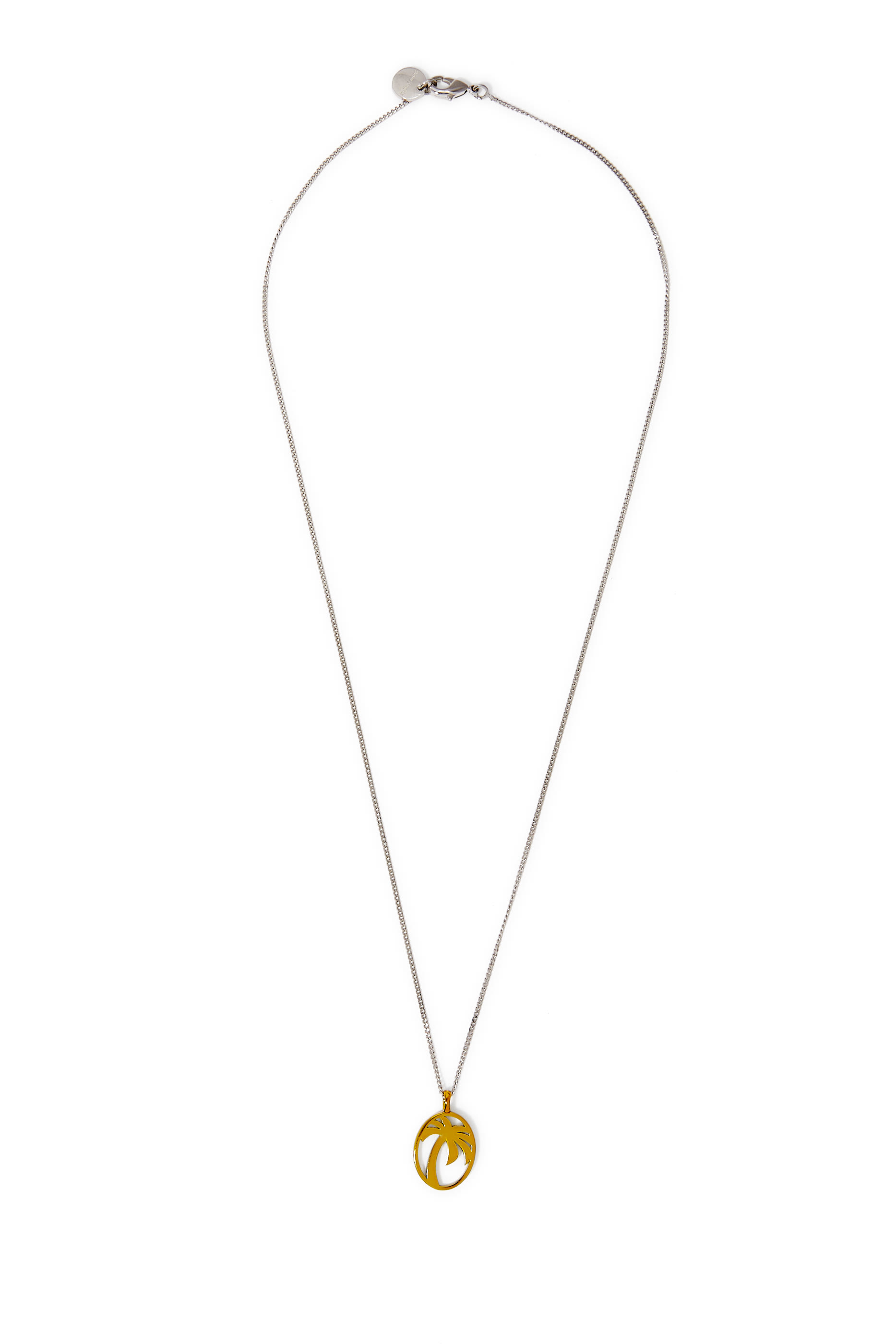 قلادة بدلاية بيضاوية على شكل شجرة نخيل نحاس