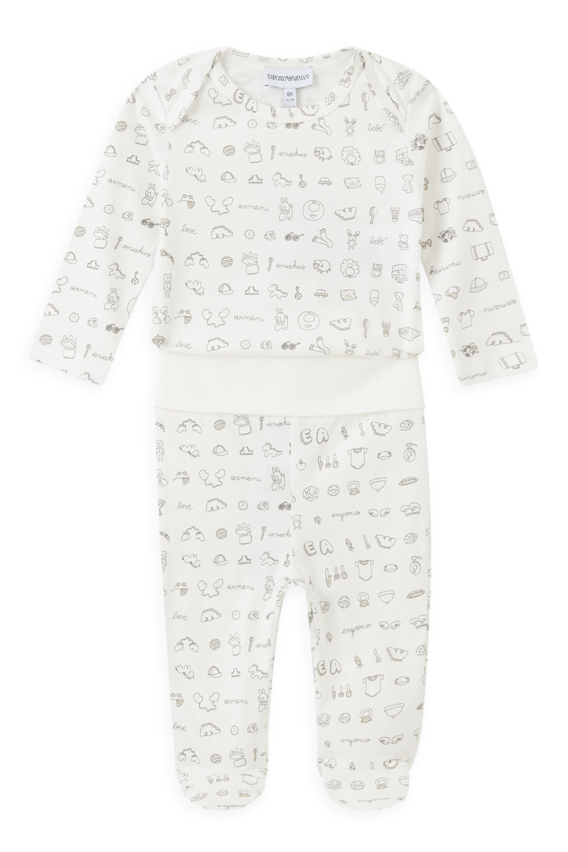 طقم قطن بطبعات، قطعتين