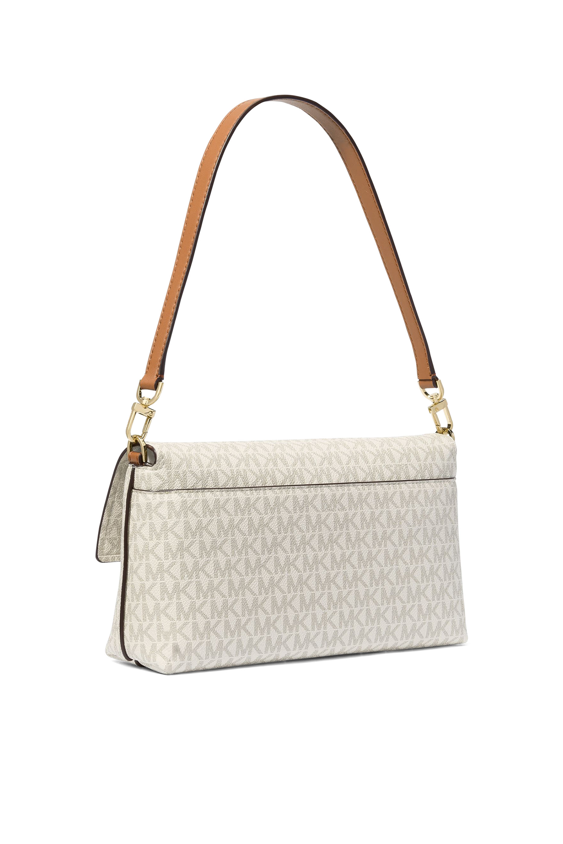 حقيبة كتف آدي متوسطة قابلة للتعديل مزينة بشعار الماركة