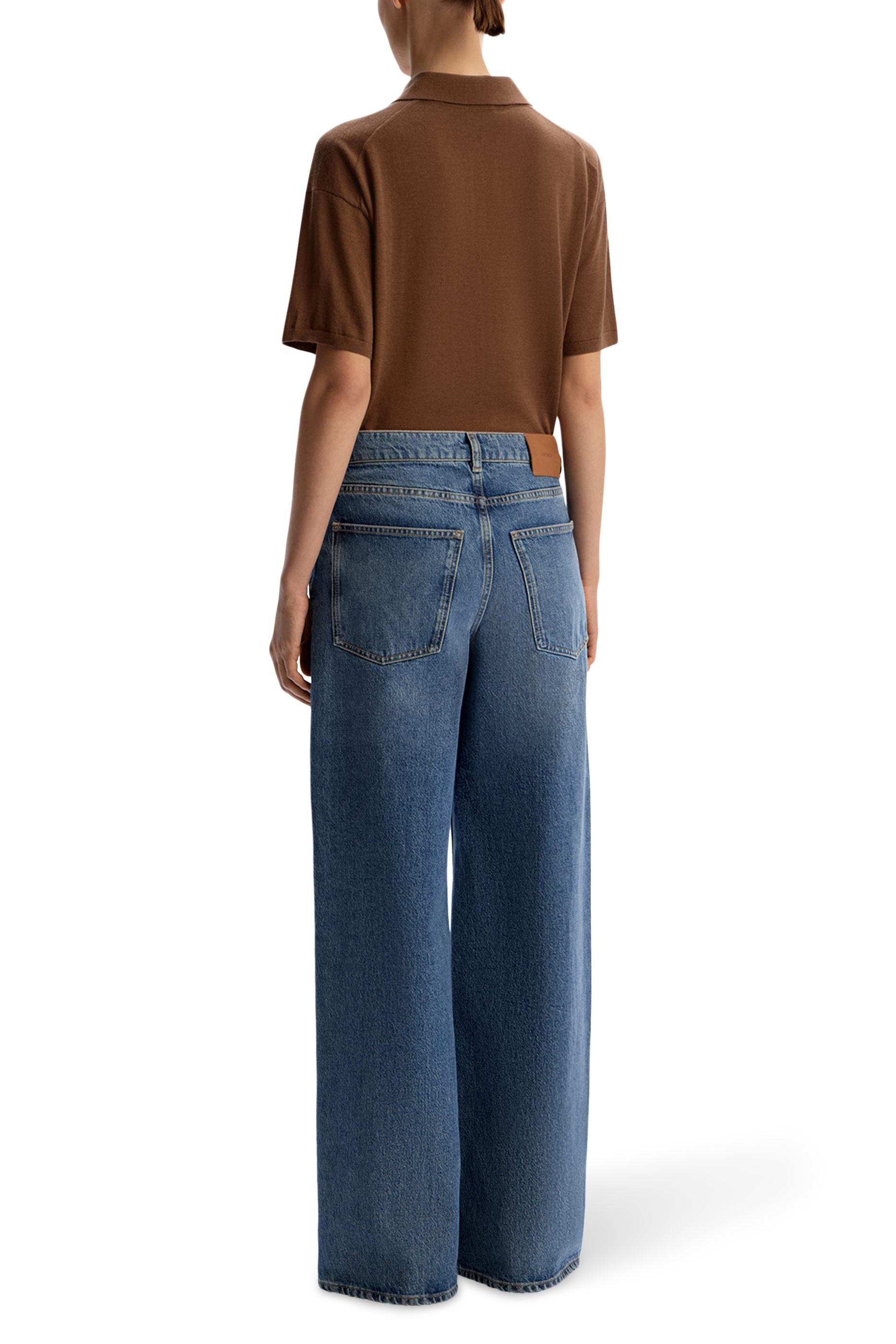 بنطال جينز 431 بقصة ساق واسعة