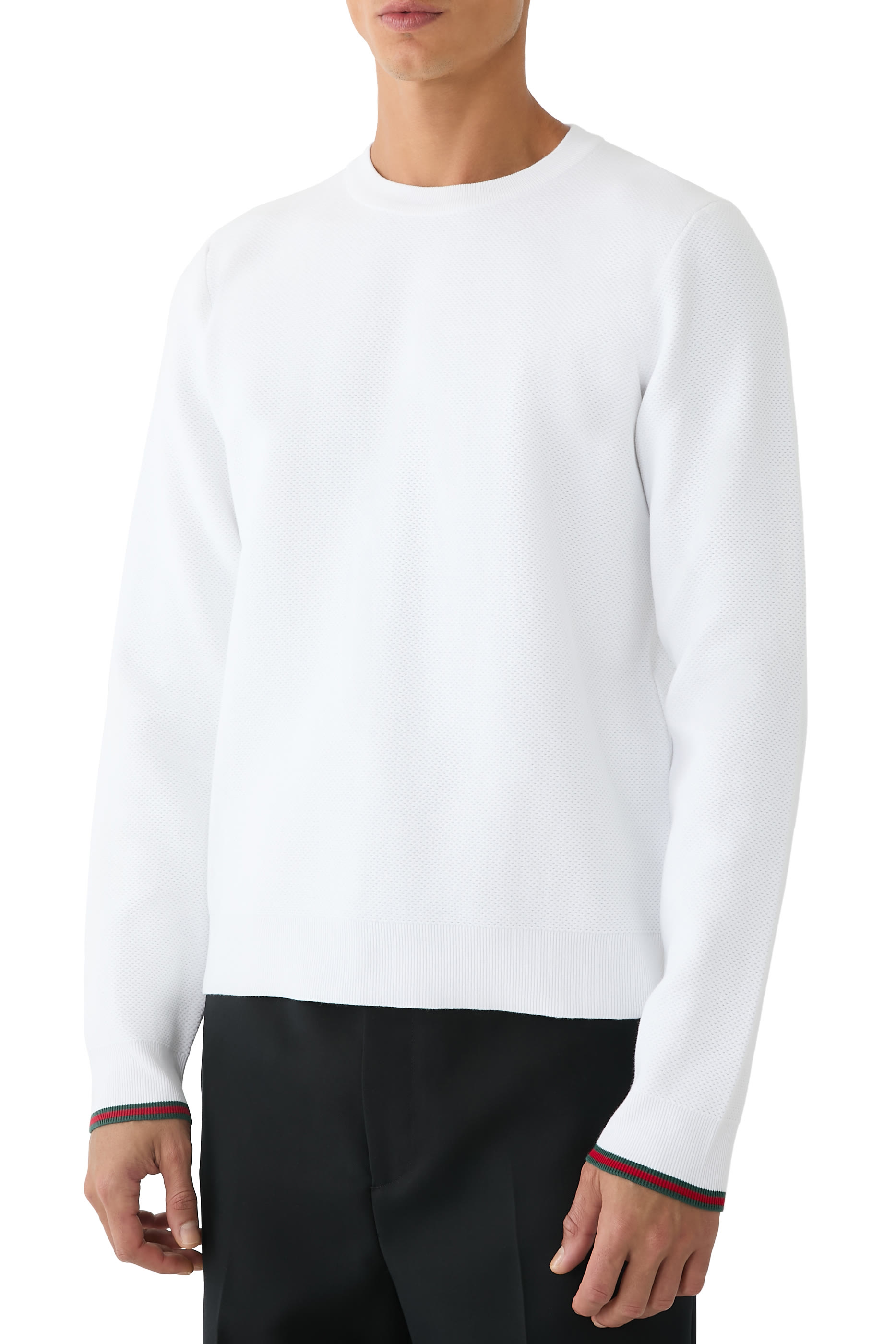 كنزة بشريط ويب قطن بيكيه