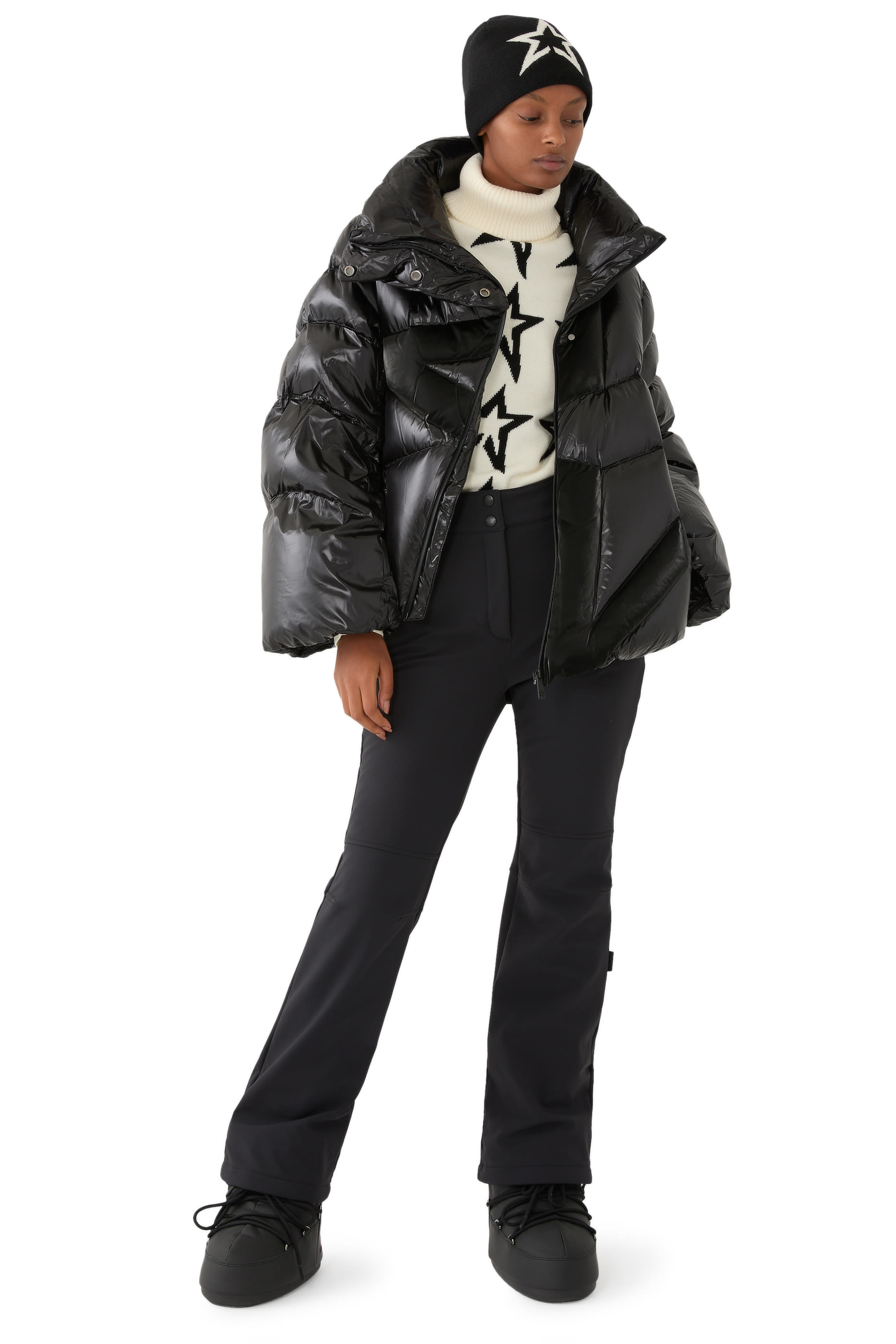 قبعة بيني بشعار النجمة صوف ميرينو