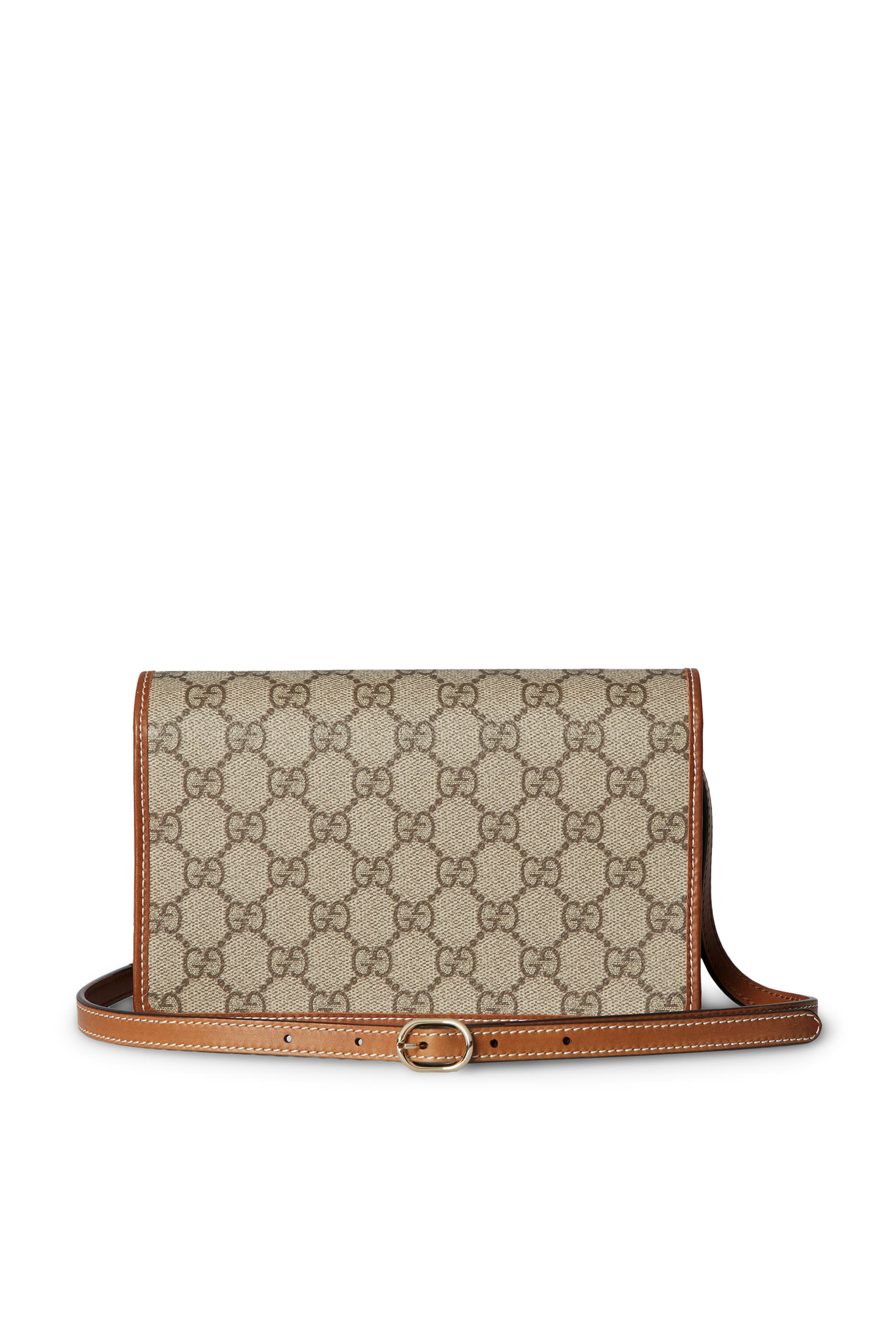 حقيبة كتف صغيرة جدا بنقشة حرفي شعار الماركة