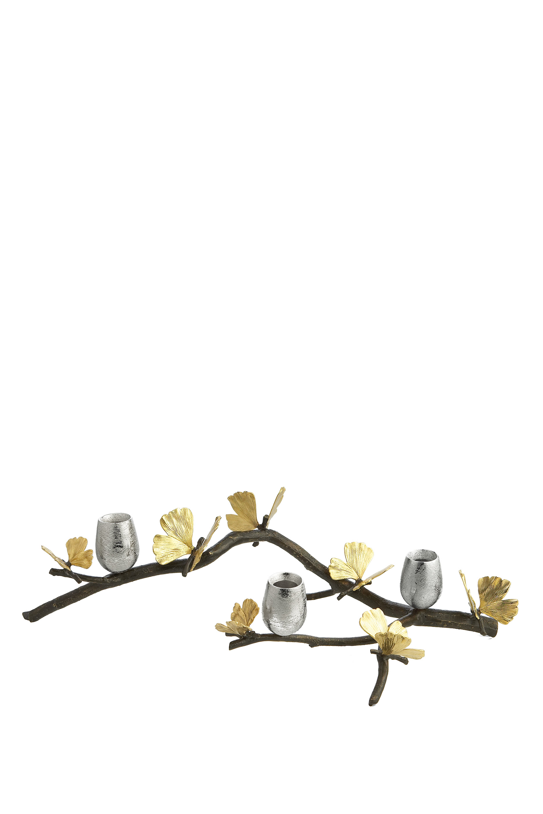 طبق تزيين للطاولة بتصميم شجرة الجنكو وفراشات