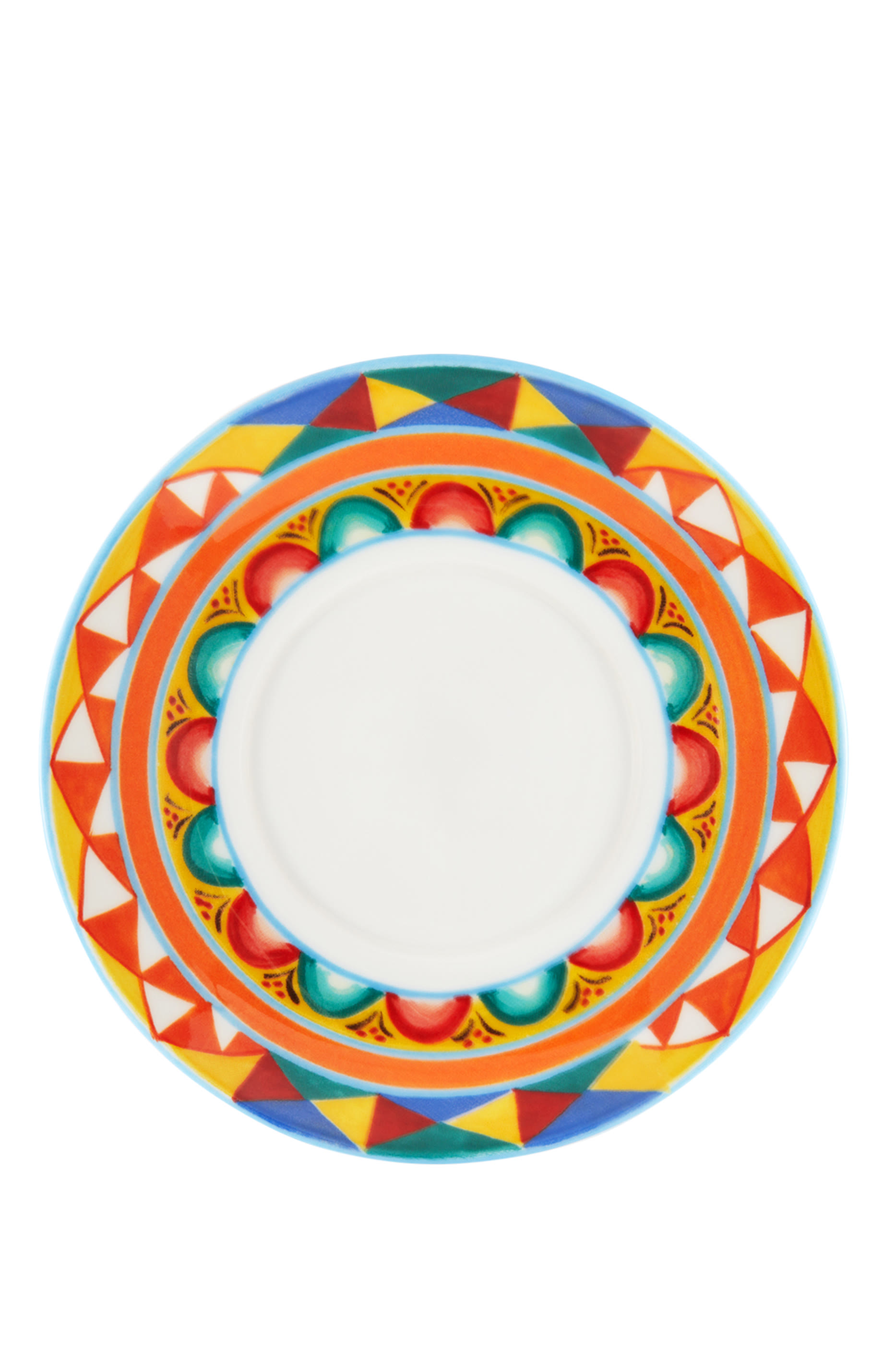 طقم فنجان وطبق قهوة بنقشة  كاريتو أرانسيو بورسلين فاخر