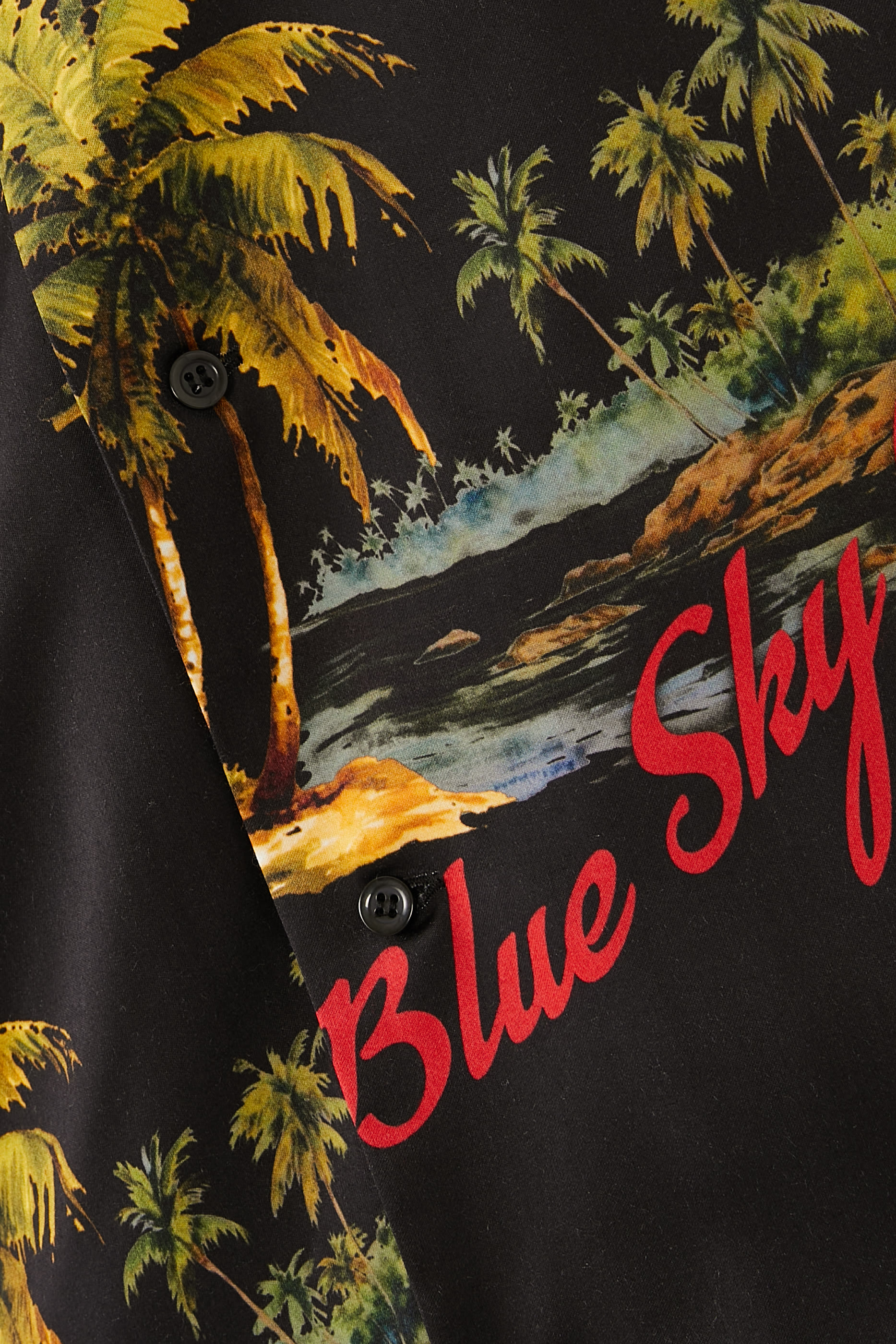 قميص بطبعات جزيرة فيسكوز