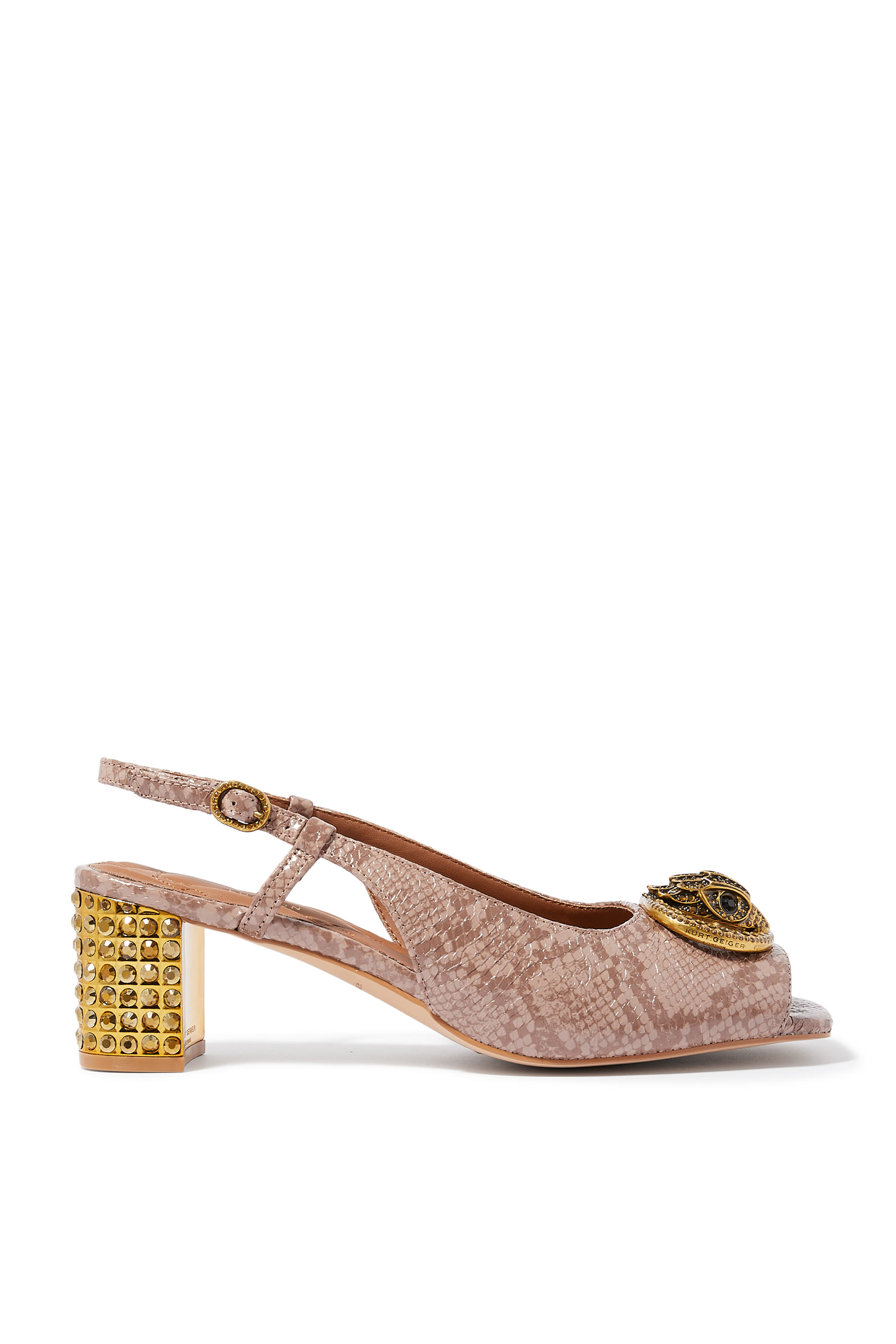 حذاء تشيليسا بكعب 60 ونعل عريض بسير خلفي