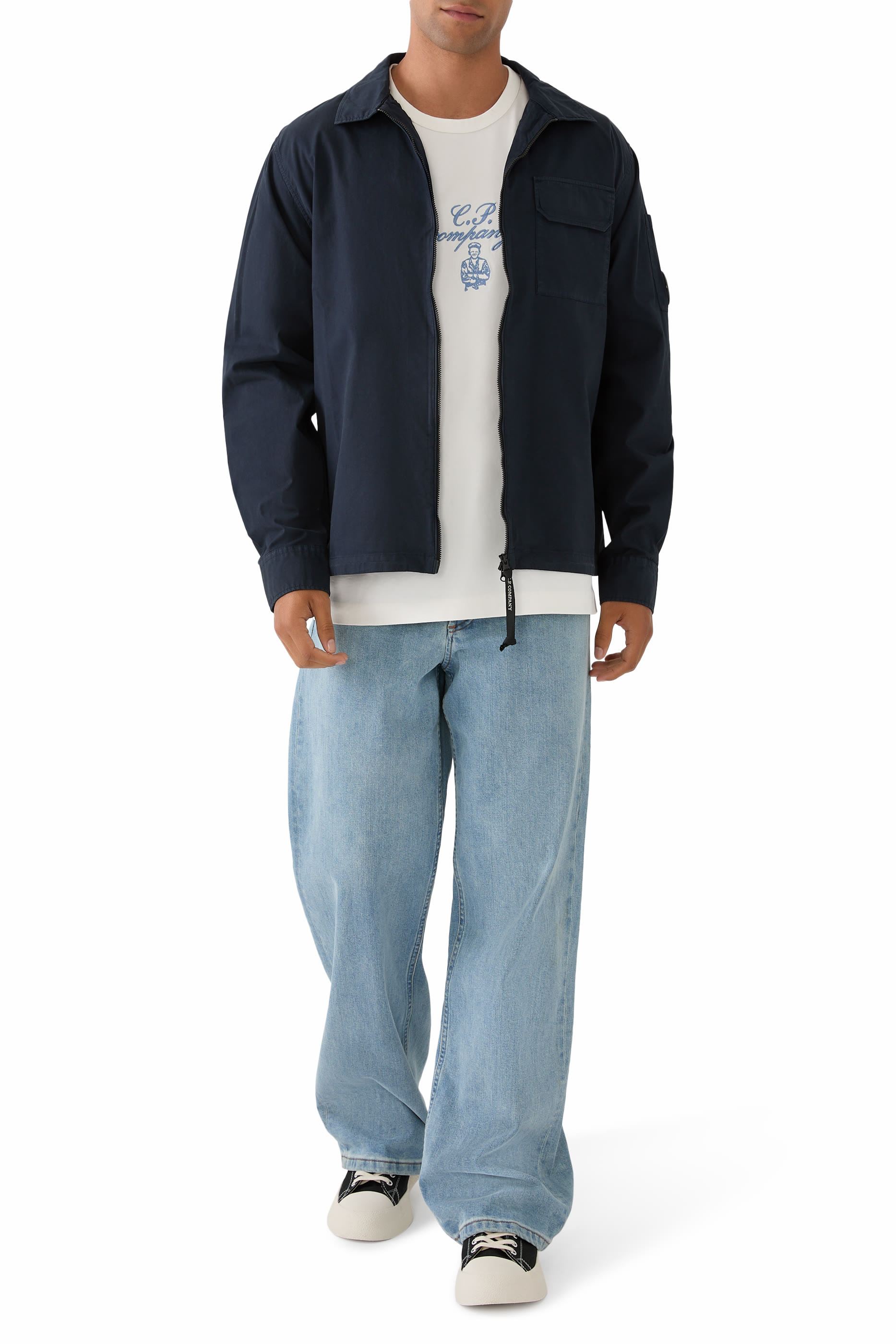 تيشيرت مرسيريزد 30/2 بتطريزات جيرسيه ملتوي