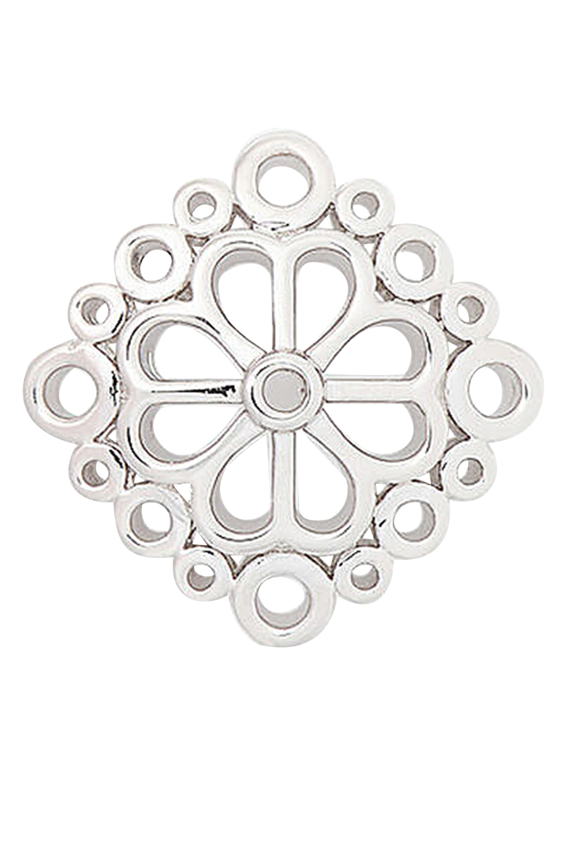 أقراط بتصميم زهرة بالشكل البستوني بفتحات