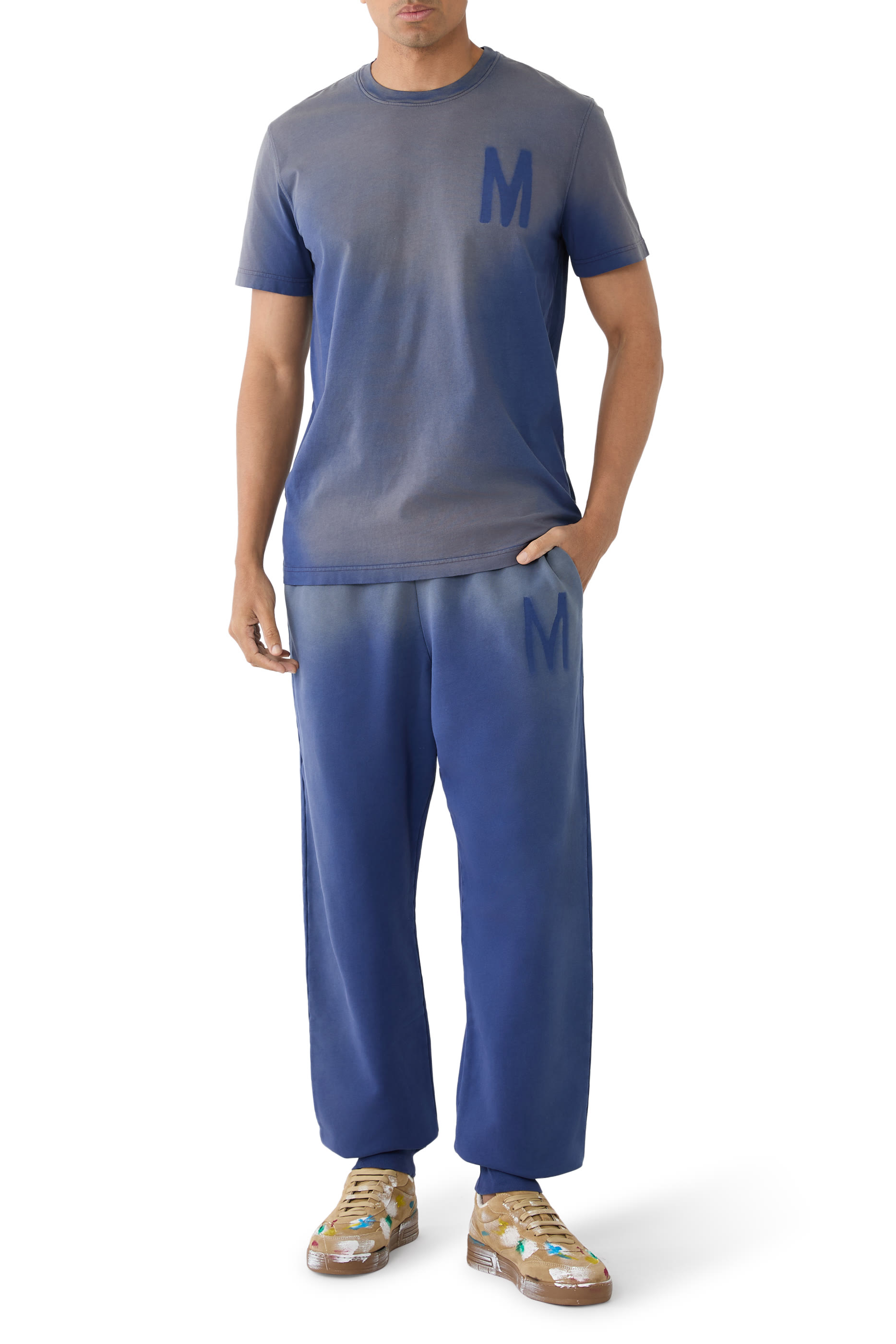 بنطال بطبعات صوف وقطن عضوي