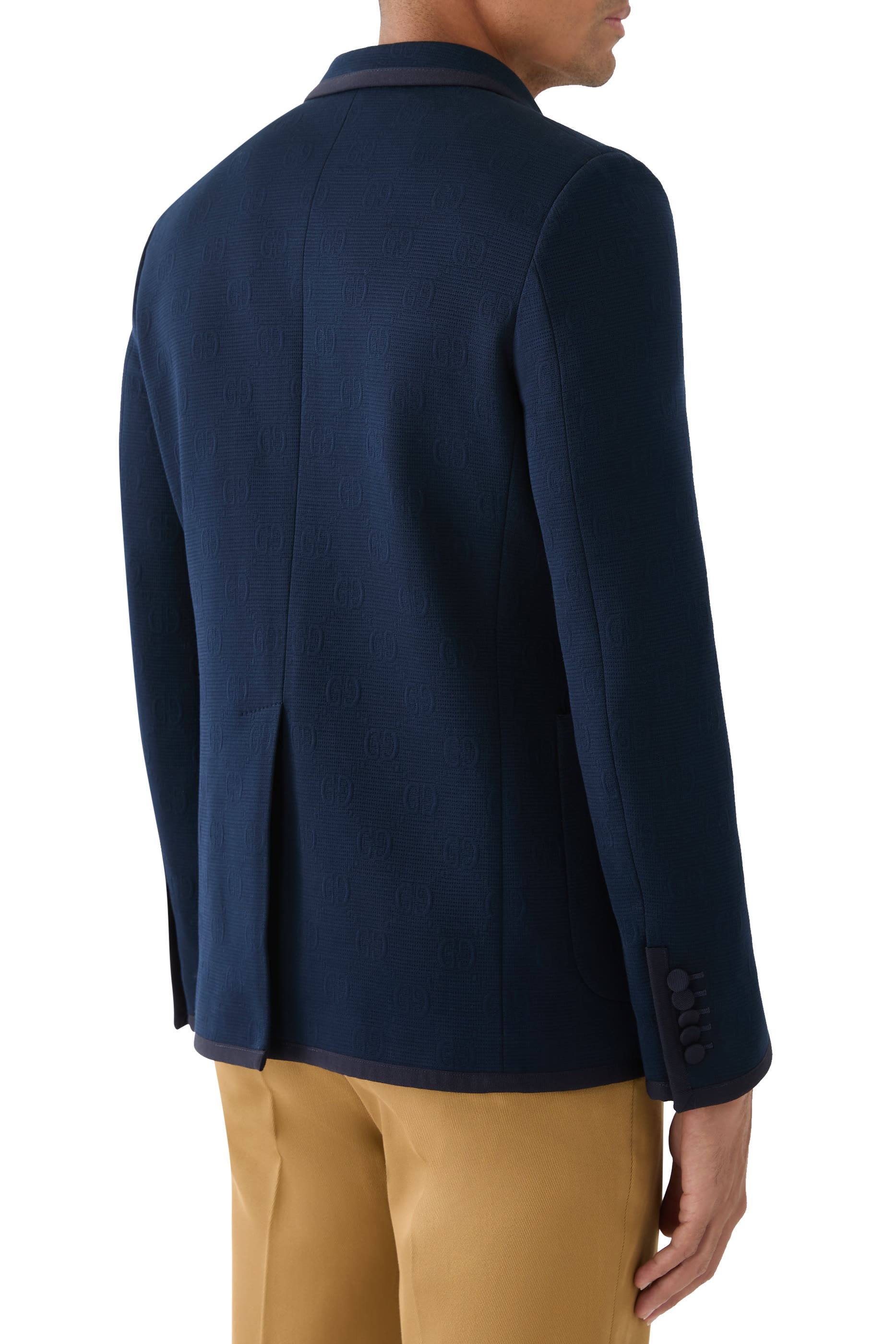 جاكيت بشعار الماركة جيرسيه بارز الملمس