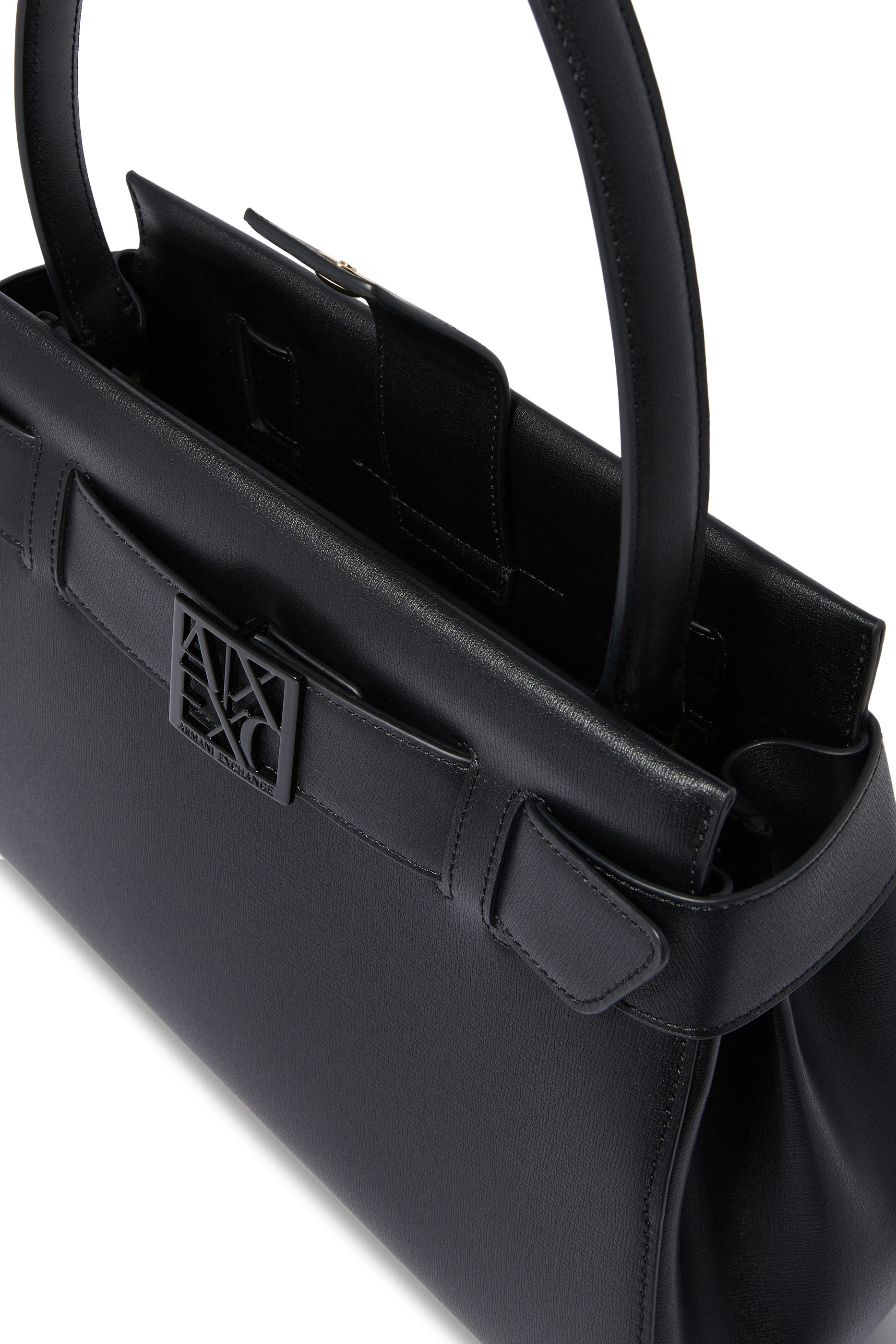 حقيبة كروس بودي بحلية شعار الماركة وسحاب مزدوج