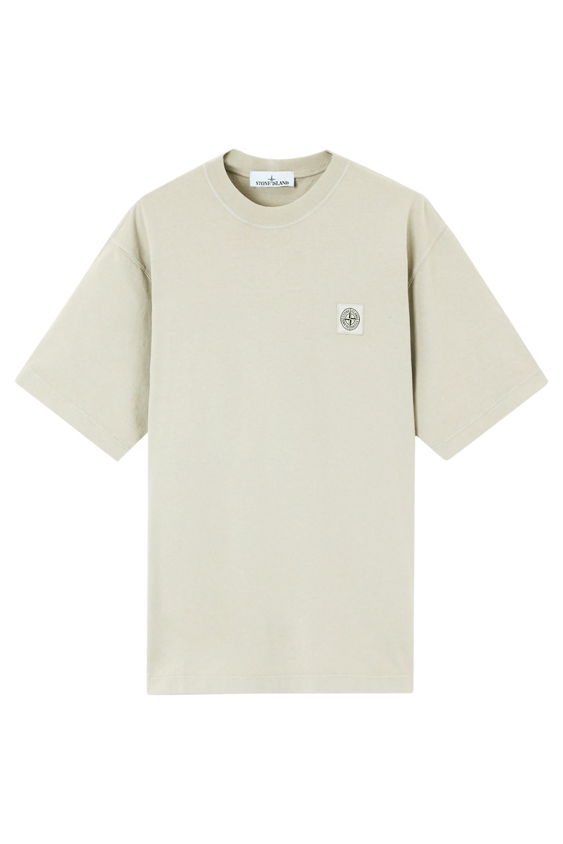 تيشيرت بأكمام قصيرة ورقعة شعار الماركة